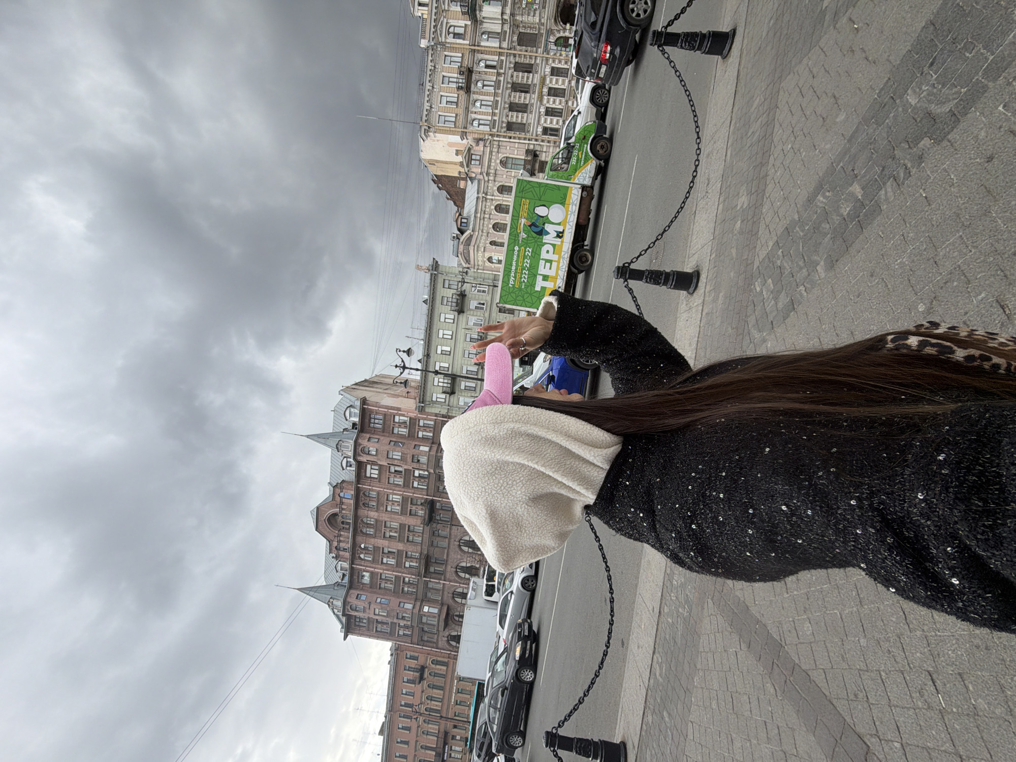 Ordinary afternoon street life documented in central Saint Petersburg
