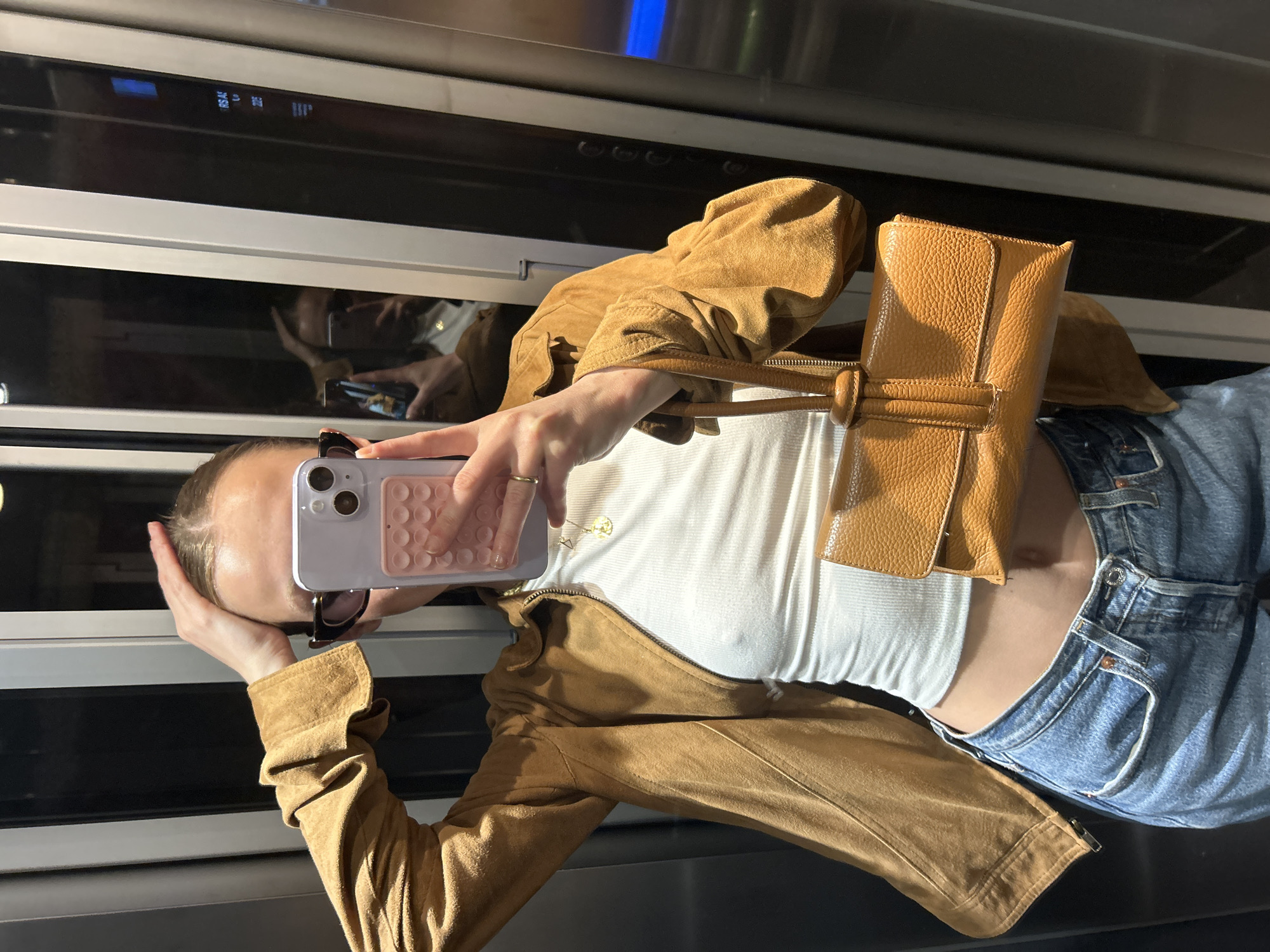 Person documents evening selfie and ice cream treat
