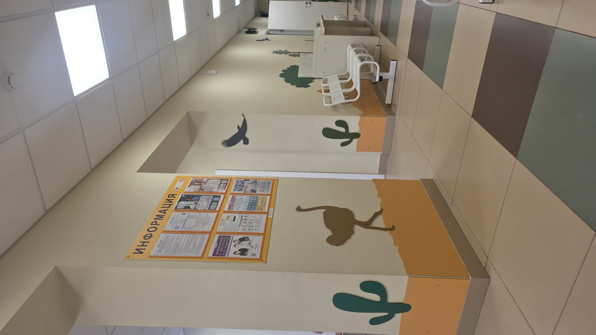 Medical facility hallway documented in Saint Petersburg