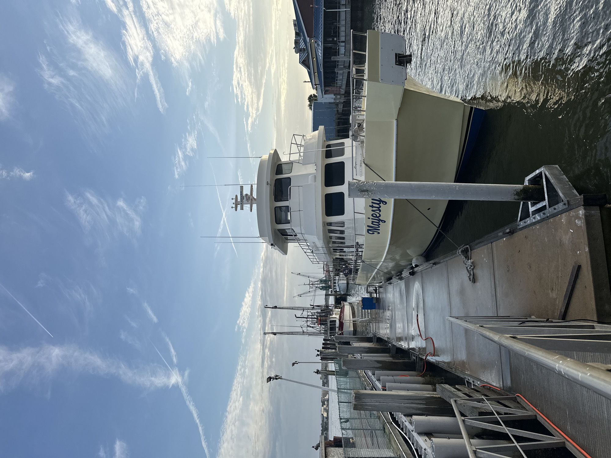 Boat 'Majesty' docked at Jacksonville pier Saturday morning