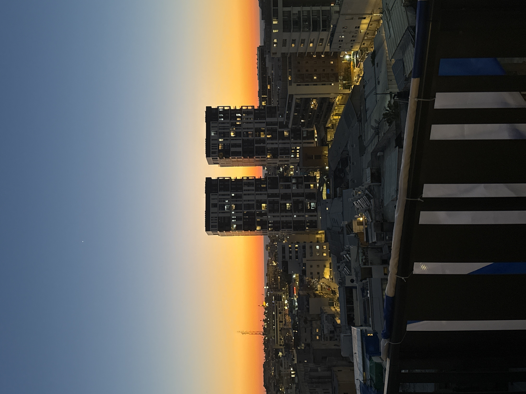 Tel Aviv sunset skyline captured by witness