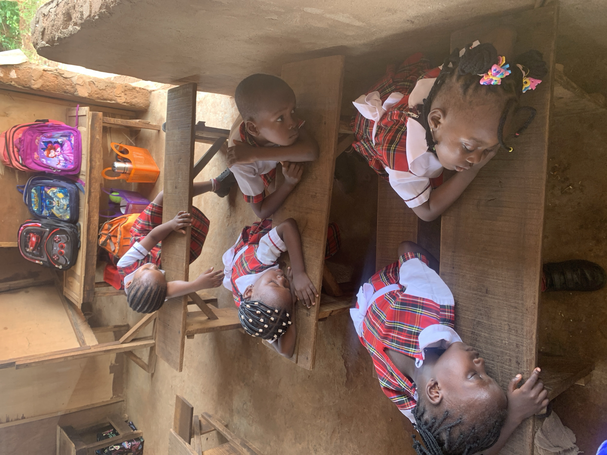 Nigerian students observed during regular school day activities
