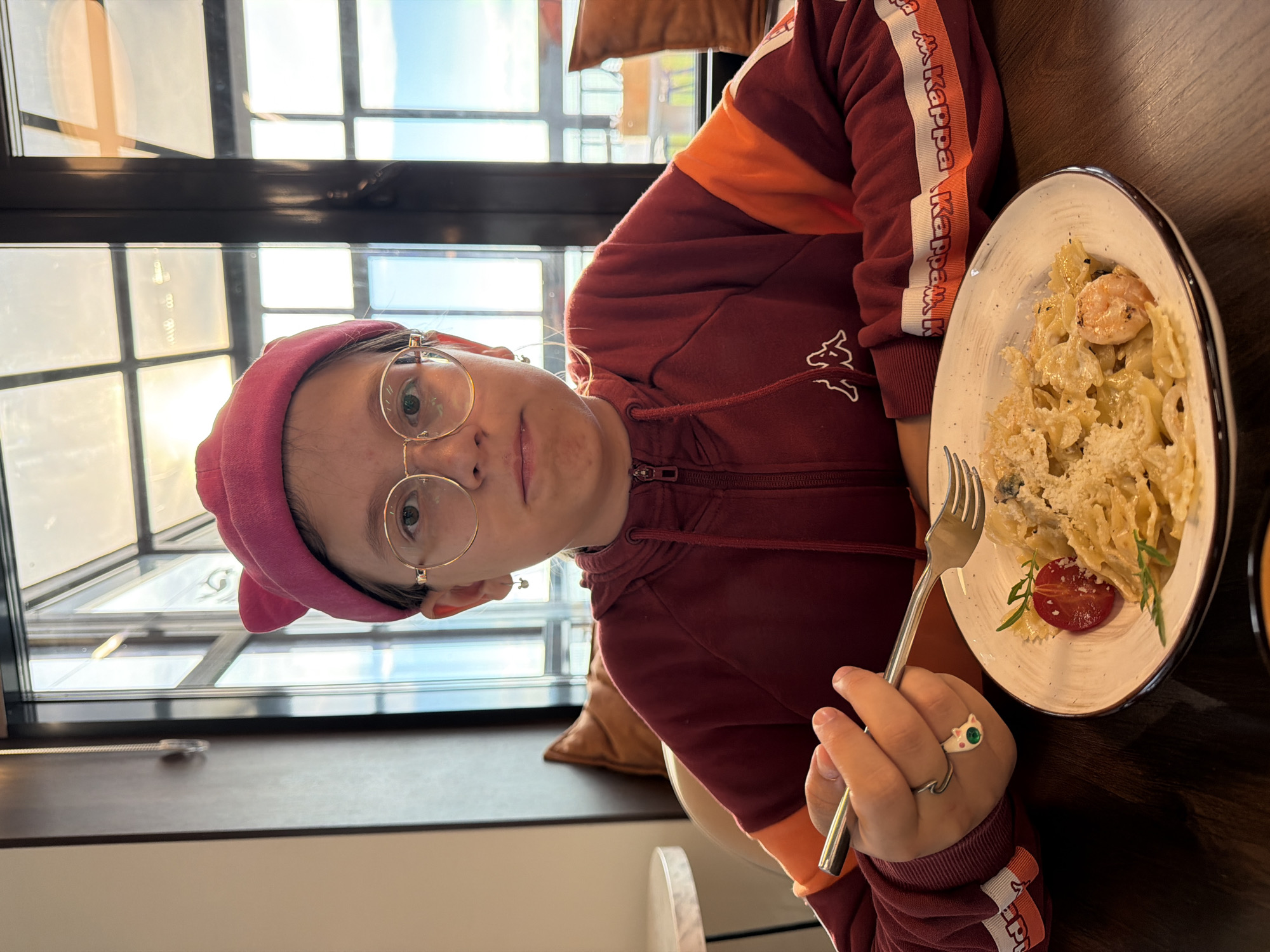 Father and son enjoy afternoon meal and forest walk in Chaikovsky