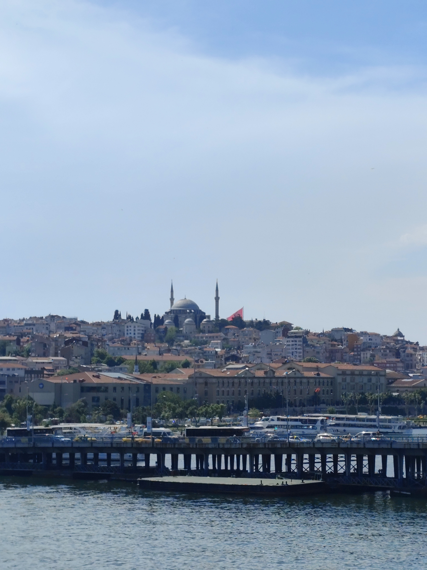Istanbul waterfront view captured from Beyoğlu district