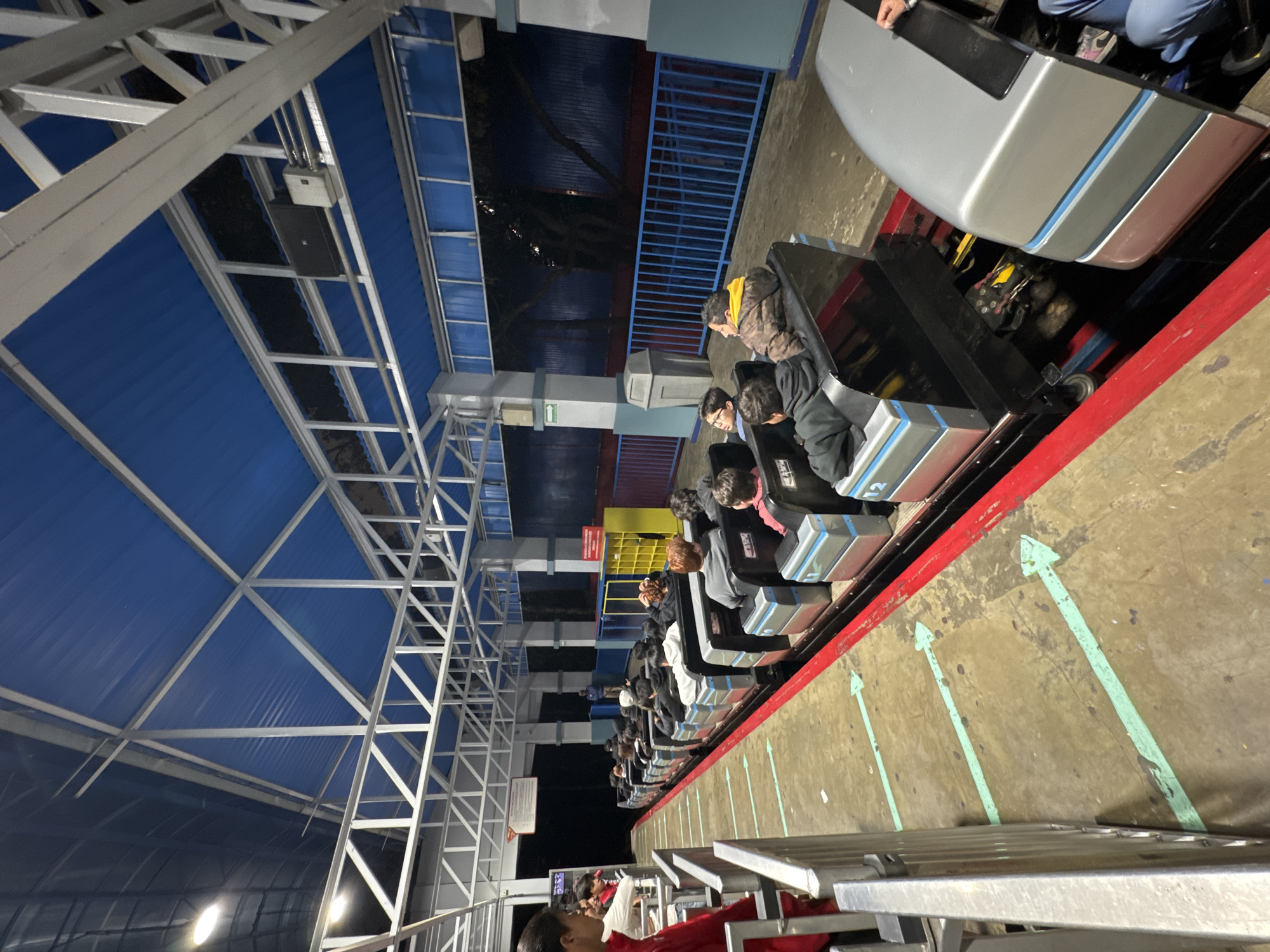 Night operations at Superman roller coaster Six Flags Mexico