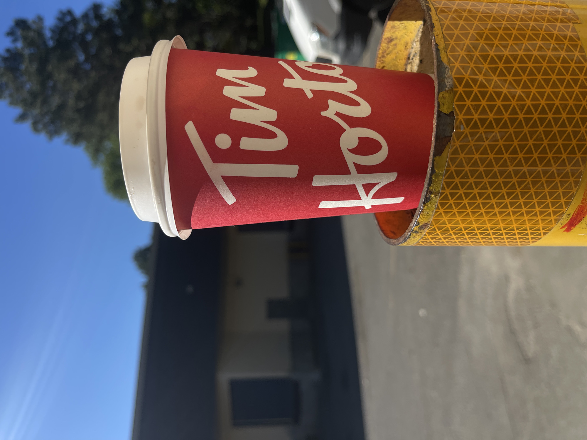 Tim Hortons cup found in colorful pipe in Ottawa