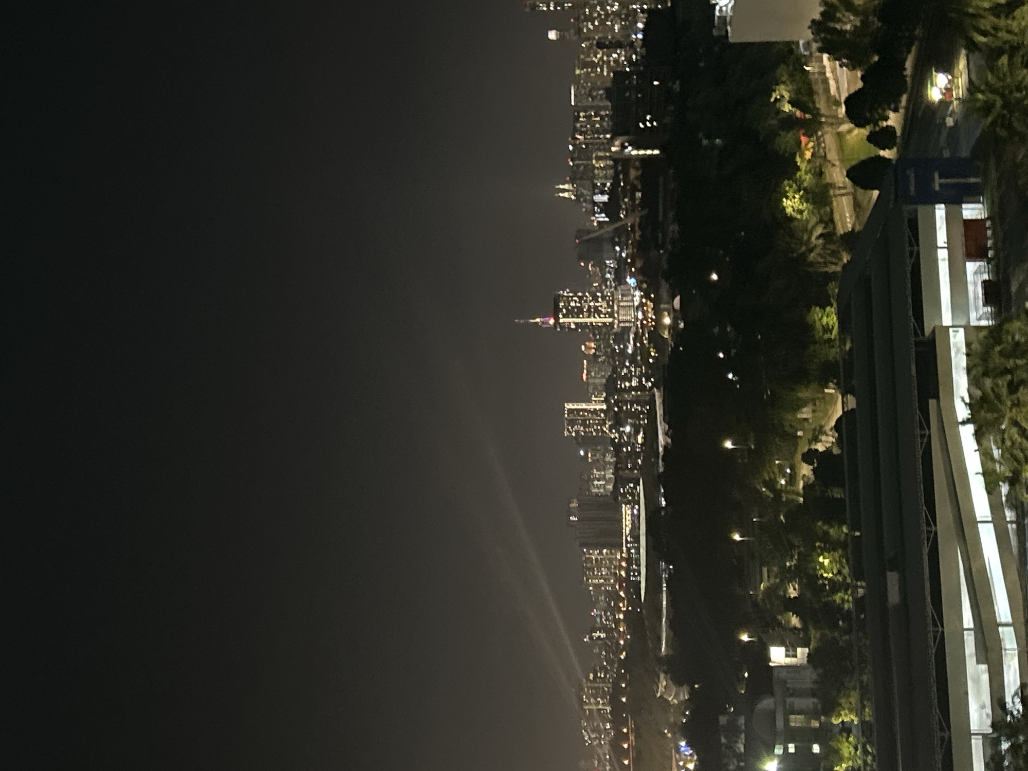 Observer Documents Kuala Lumpur Night Skyline From High Vantage Point