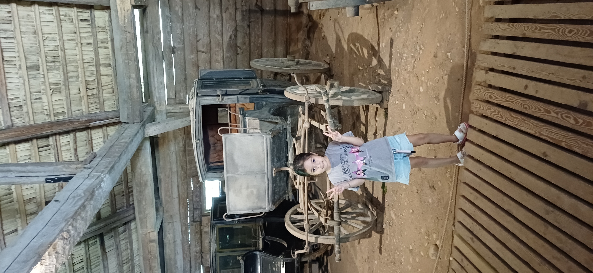 Exploring a folk museum's historic rural buildings and interiors