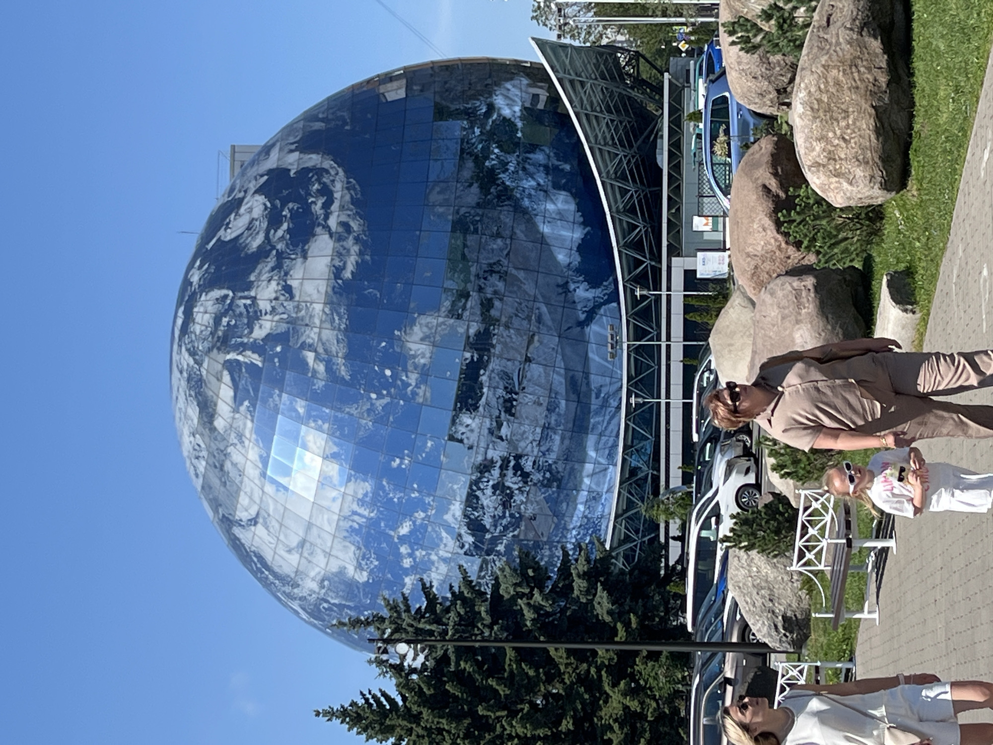 Morning at Kaliningrad's waterfront — the globe building and beyond