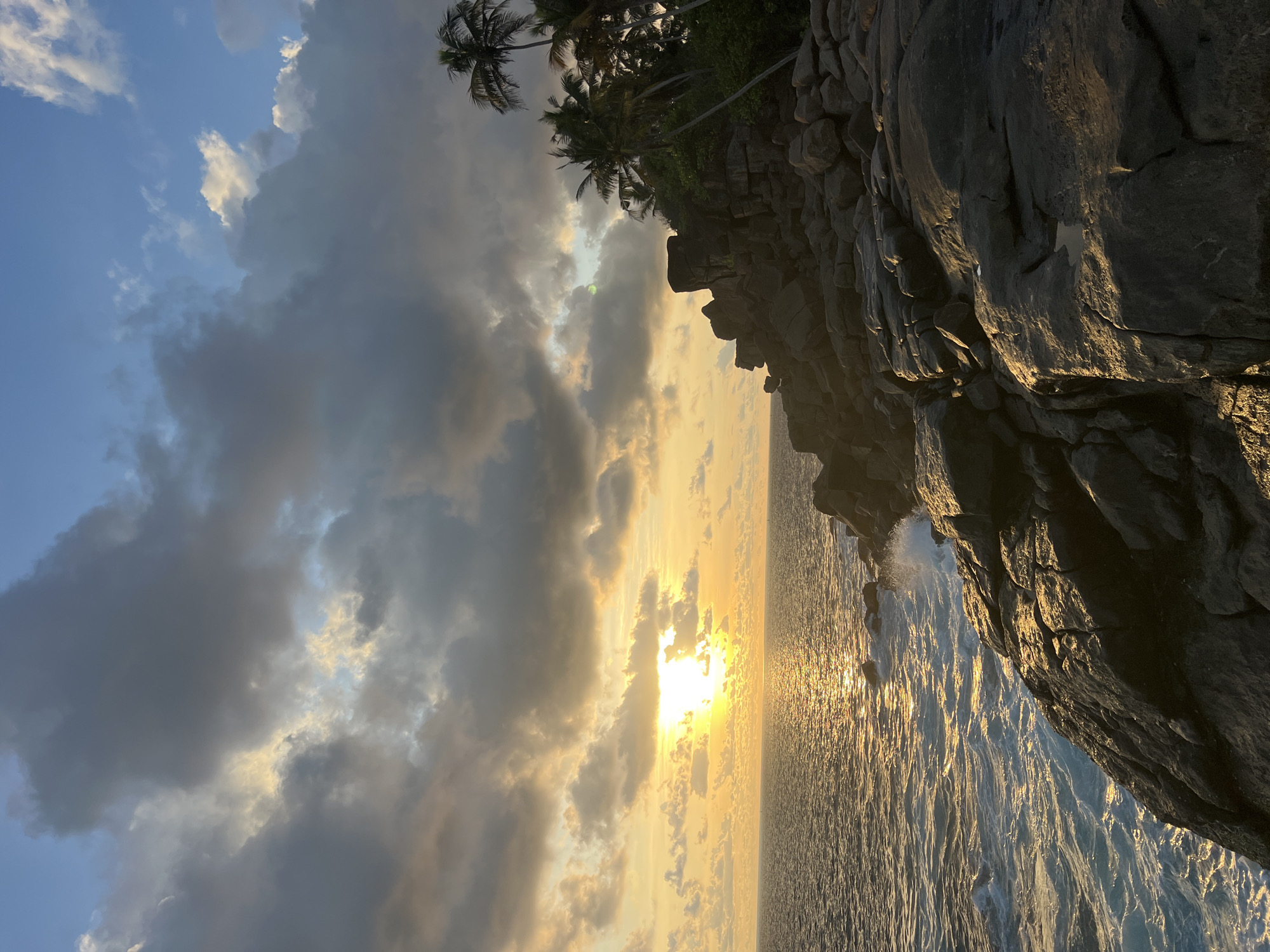 Sunset captured at Rumassala coastline, Sri Lanka