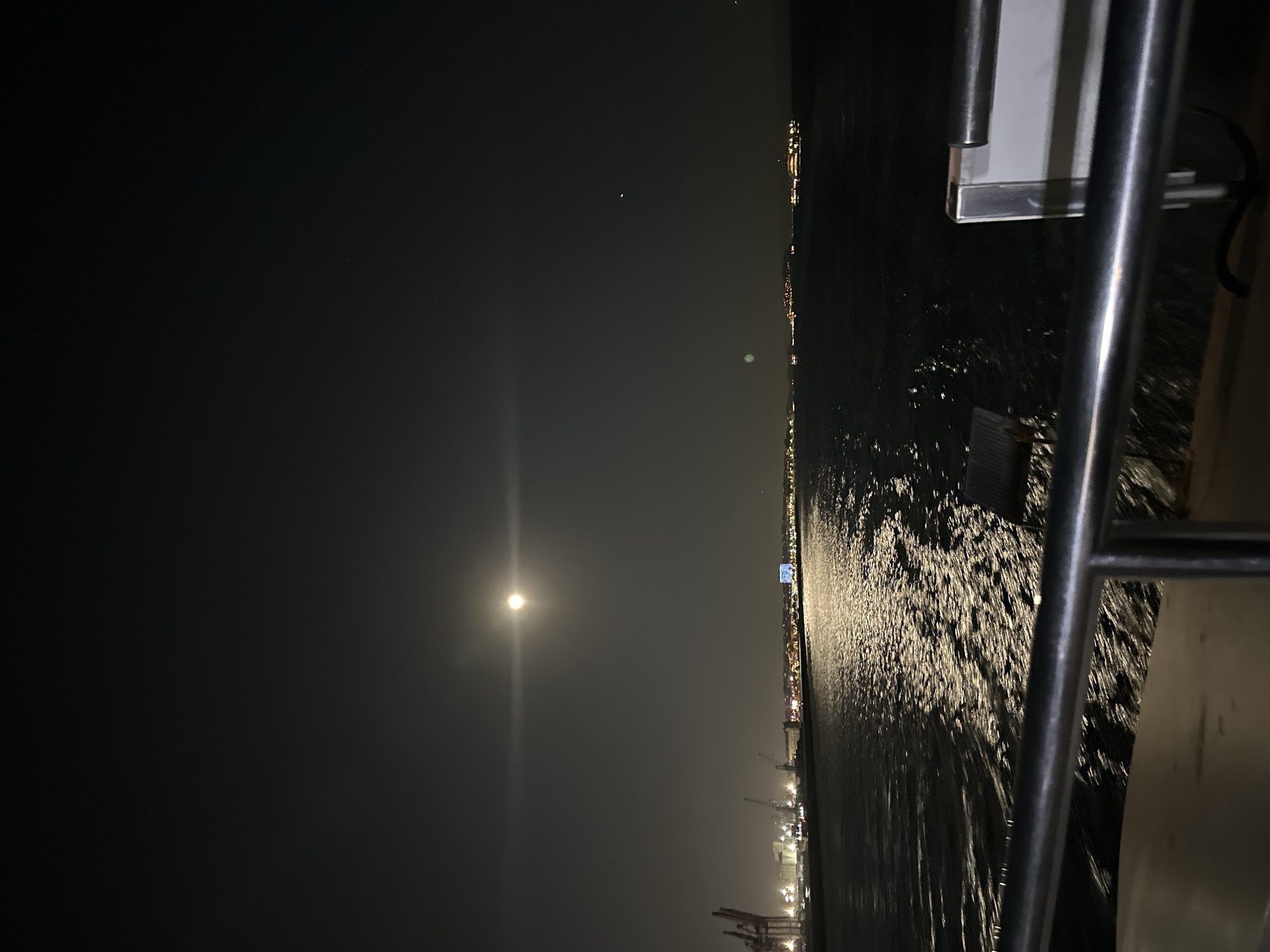 Full moon over the Bosphorus, Istanbul at night