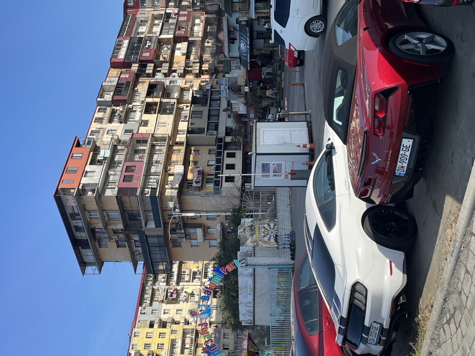 Vintage cars spotted on sunny Batumi waterfront promenade