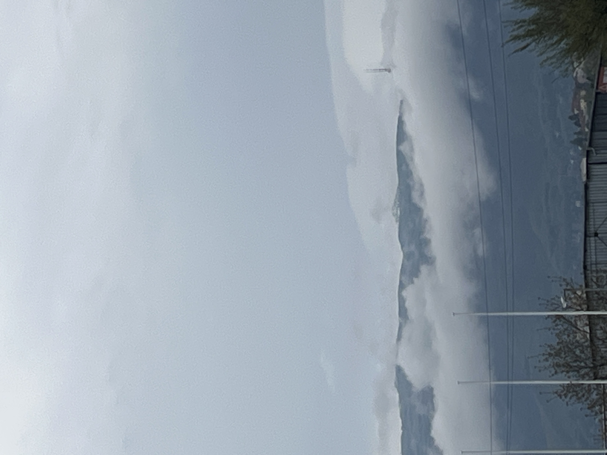 Morning witness captures mountains, Orthodox church, classical architecture
