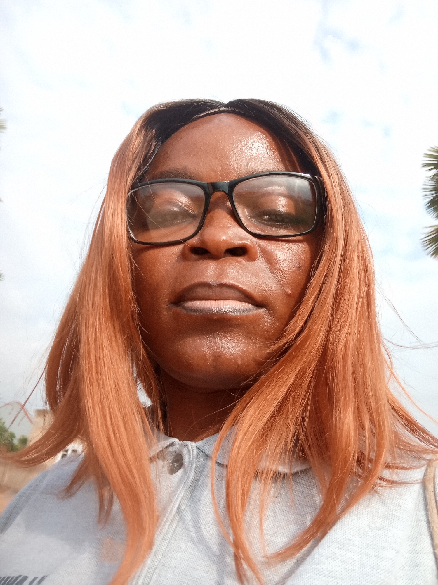Outdoor selfie session in Kason, Nigeria, morning light
