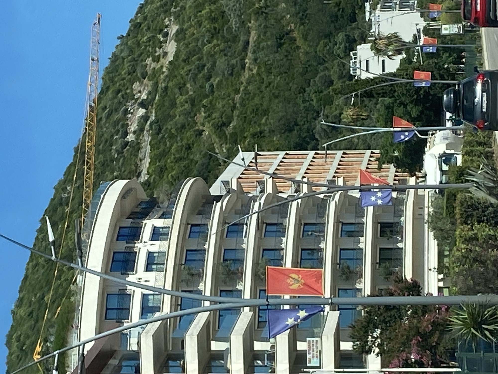 Busy summer afternoon along Budva's beachfront streets