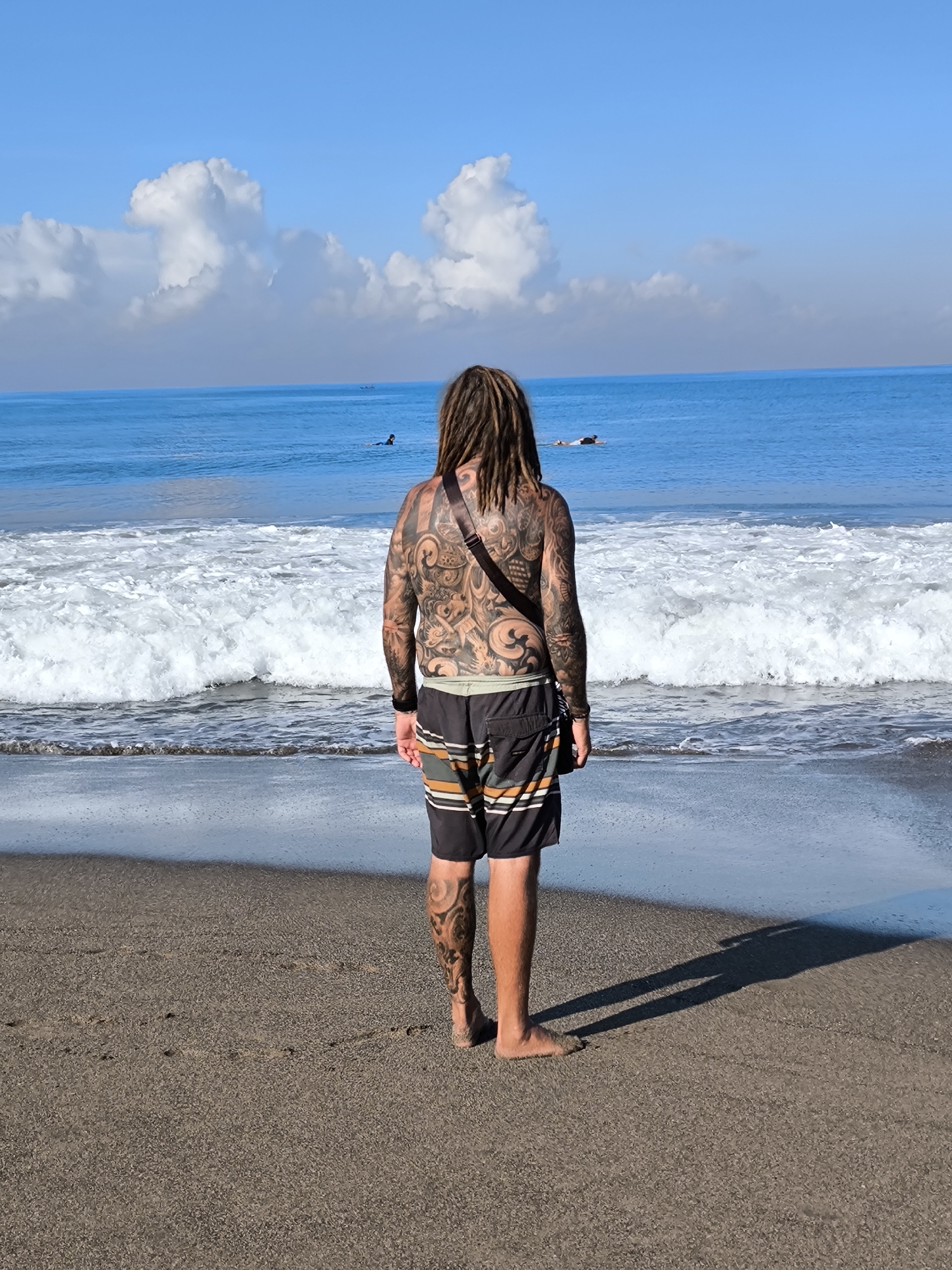 Swimming prohibition flags posted on Indonesian beaches