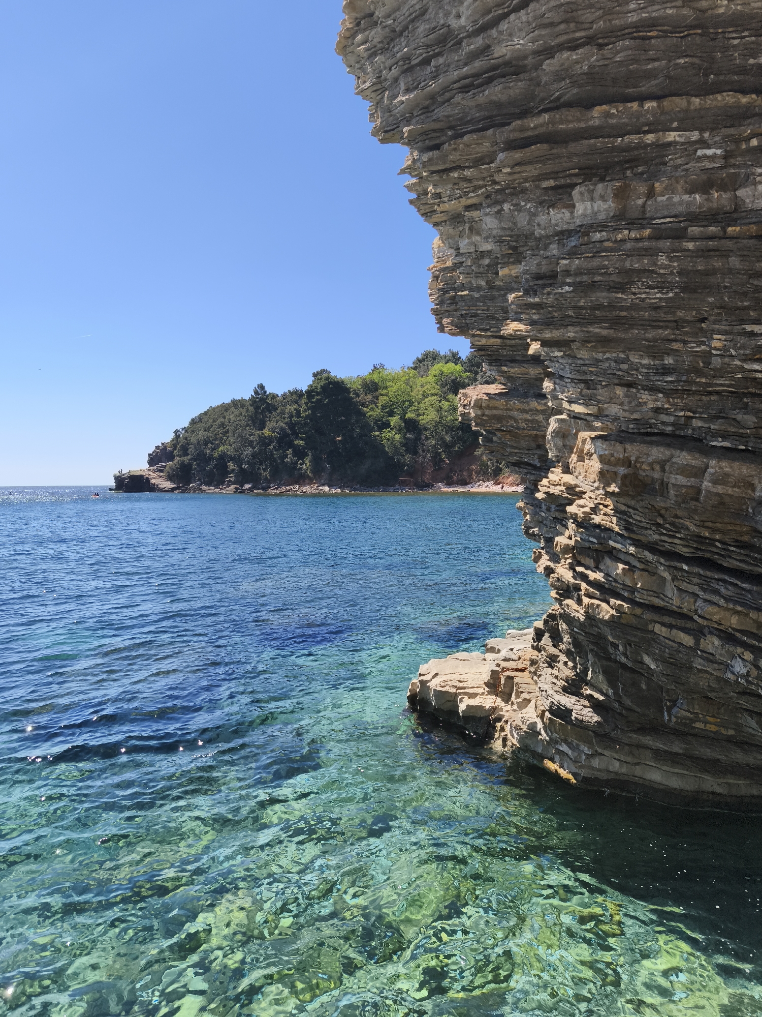 Morning beach scenes documented in Budva, Montenegro
