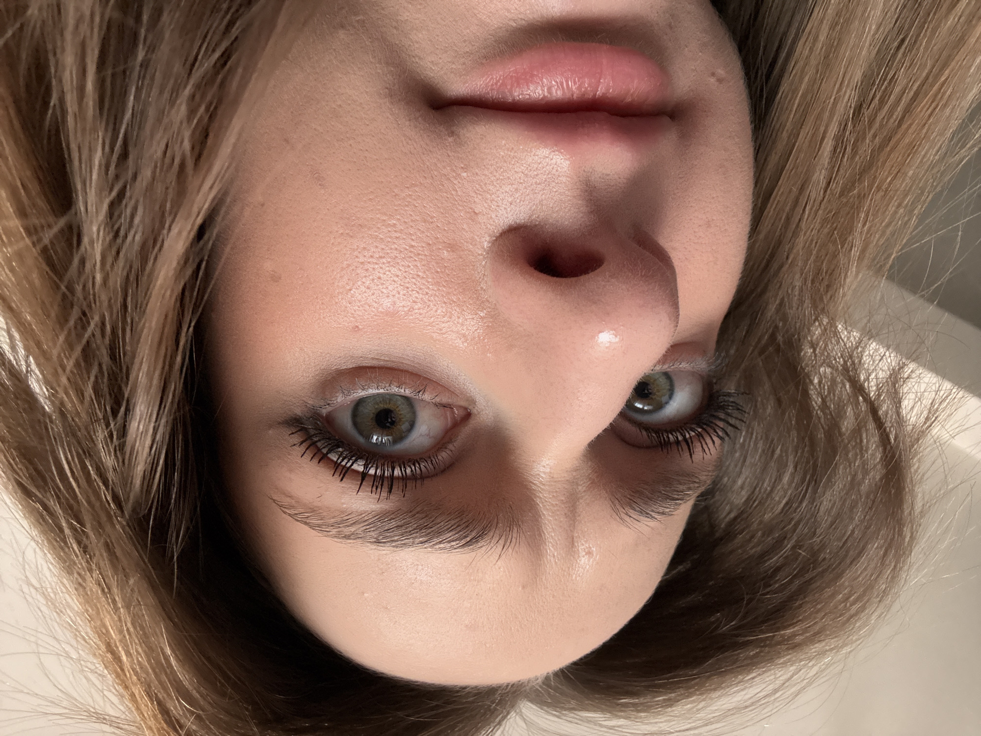 Woman's inverted portrait captured in Kragujevac, Serbia