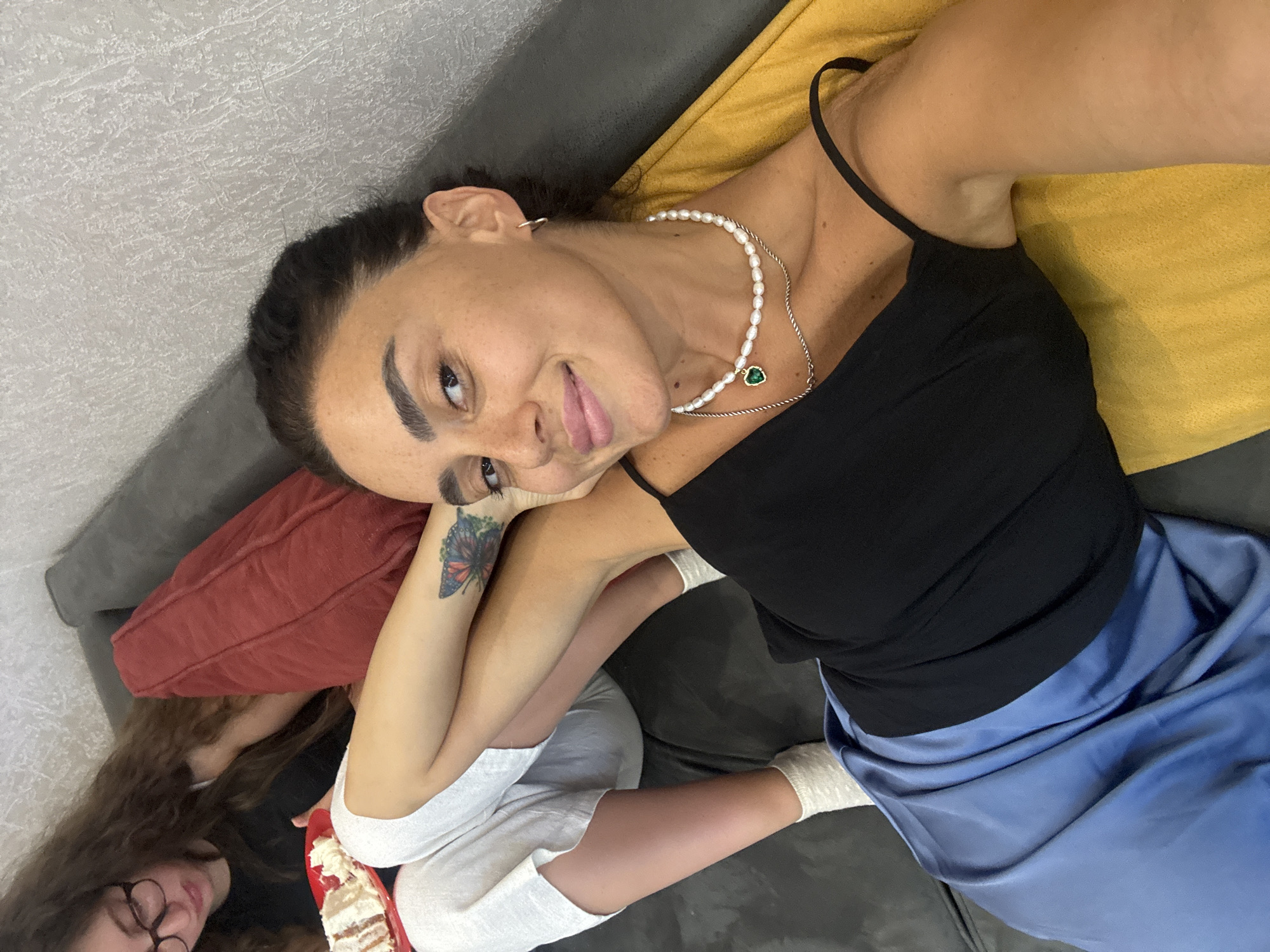 Lounging at home in Tbilisi with casual style details