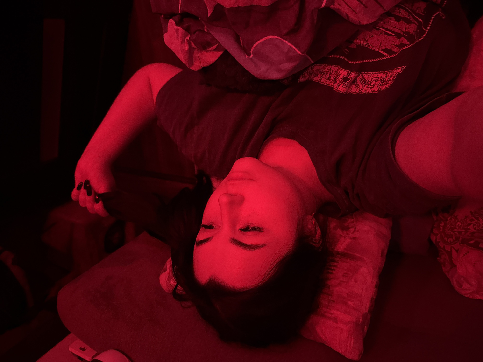 Girl performs contortionist split pose in Chaikovsky, Russia