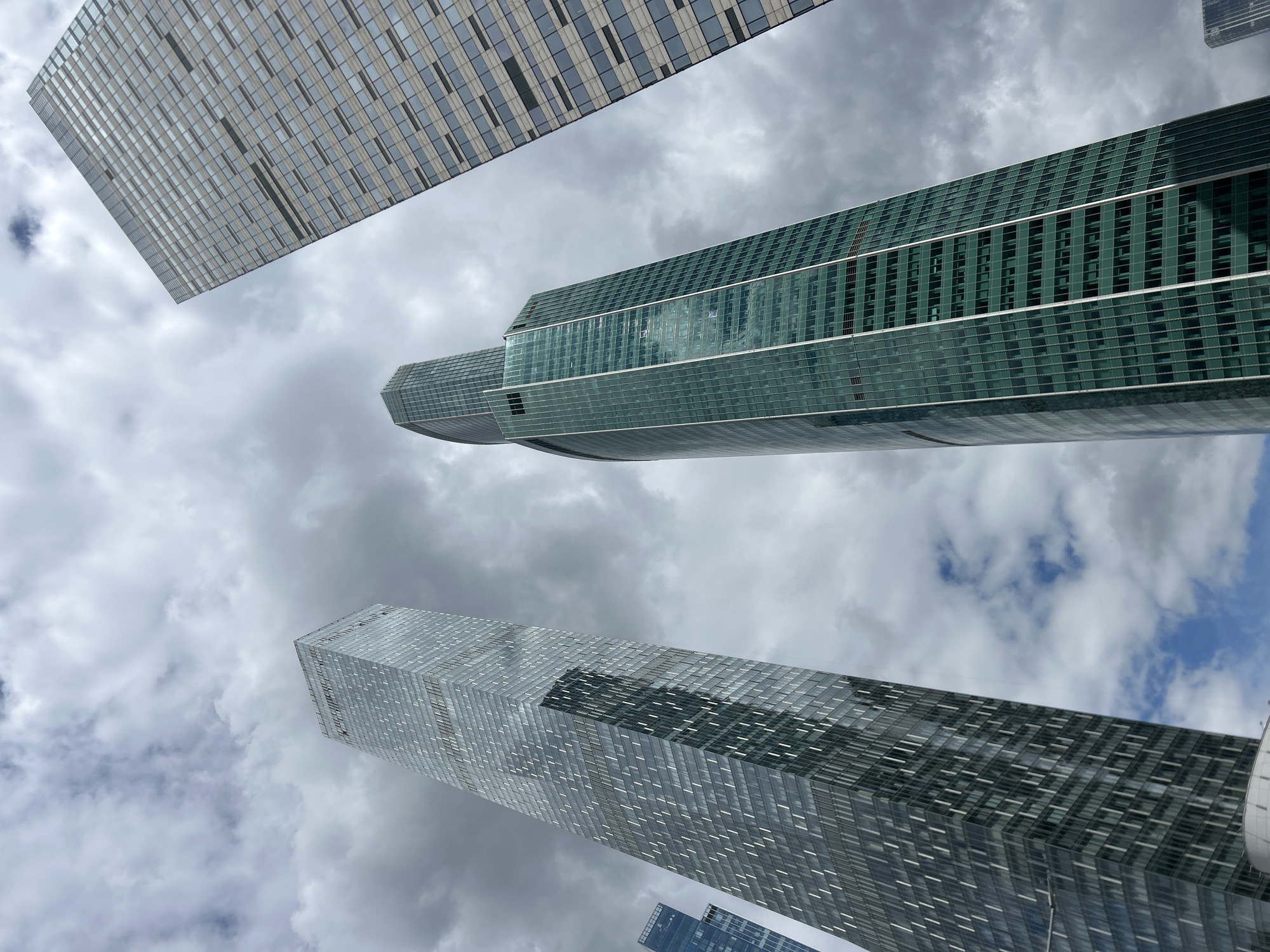 Urban commuter documents city journey through skyscrapers and subway
