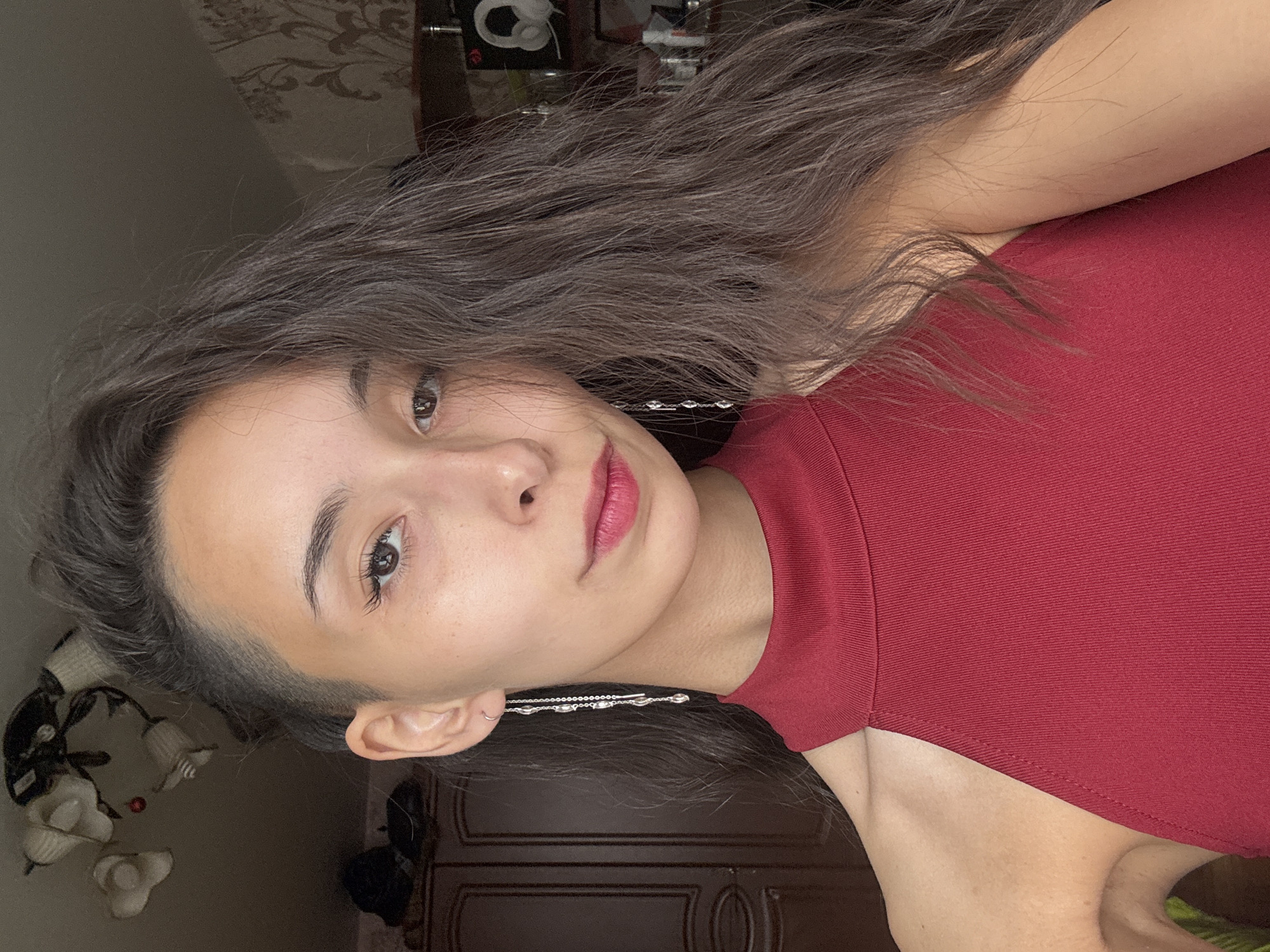 Close-up portrait series in red, Izhevsk