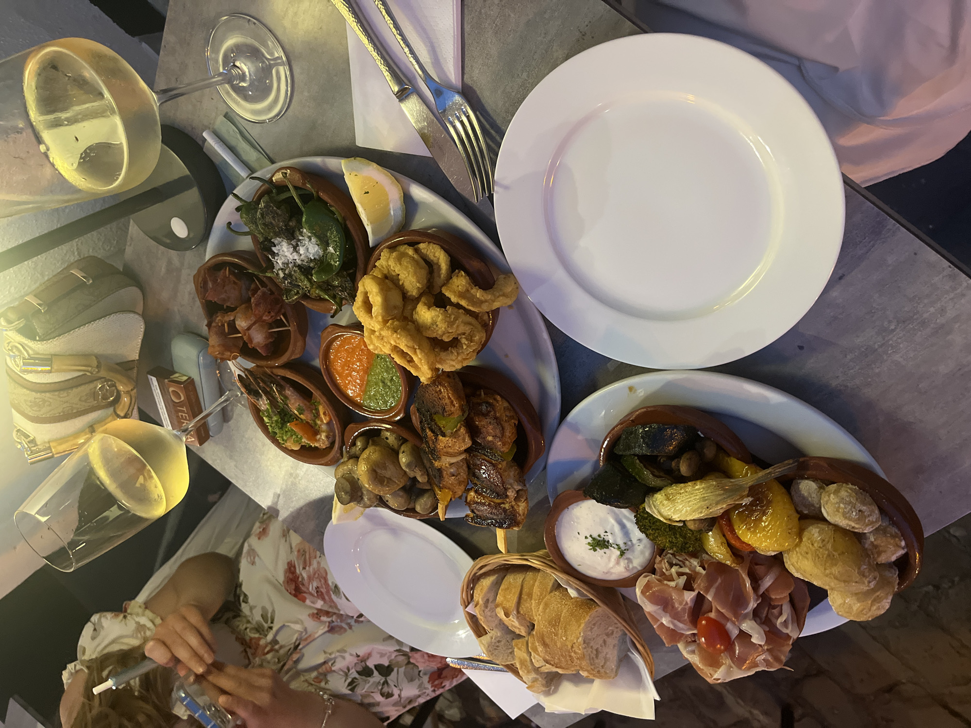 Evening tapas dinner documented in Saarbrücken restaurant