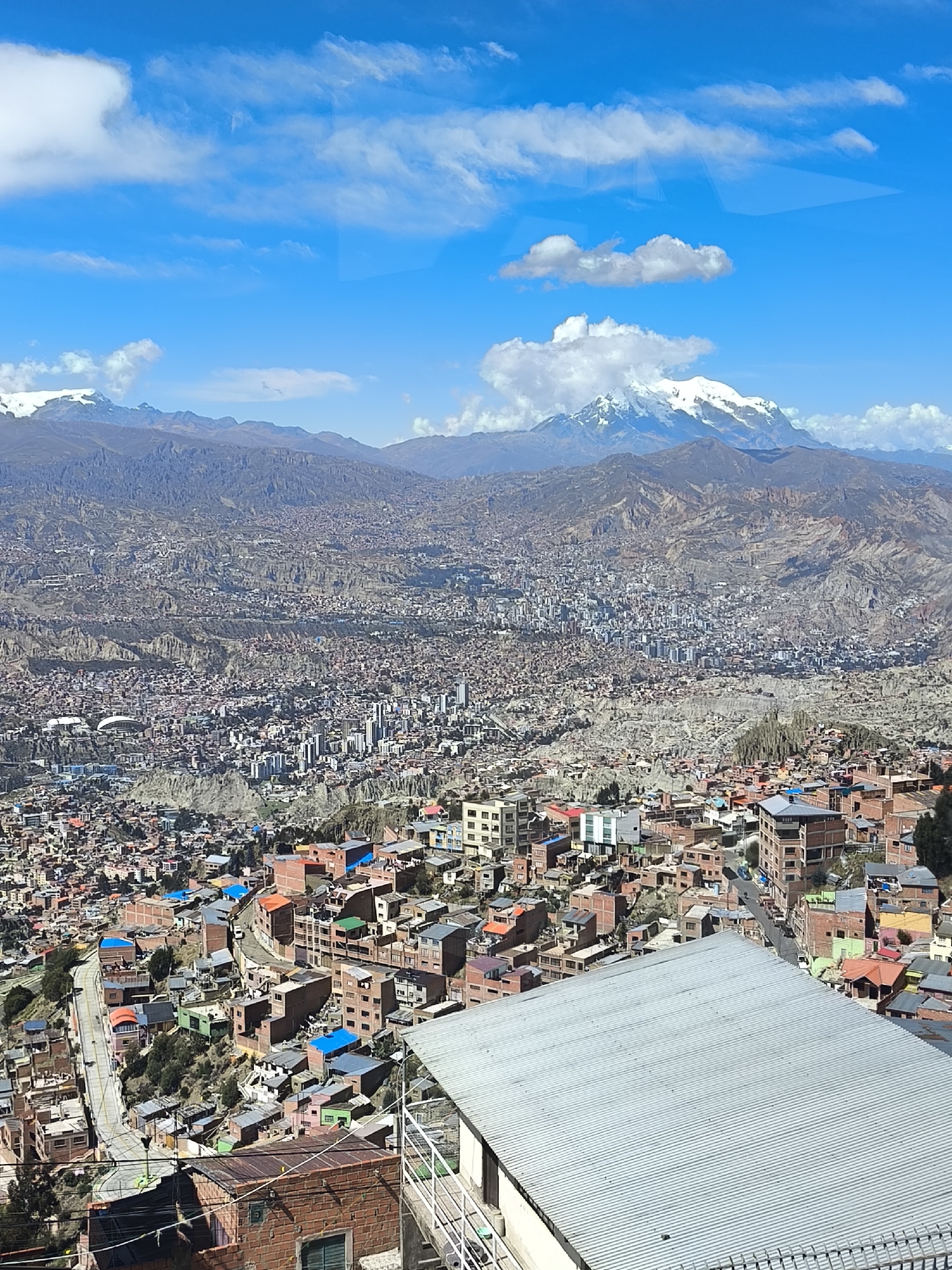 Aerial view captures El Alto's sprawling informal settlements