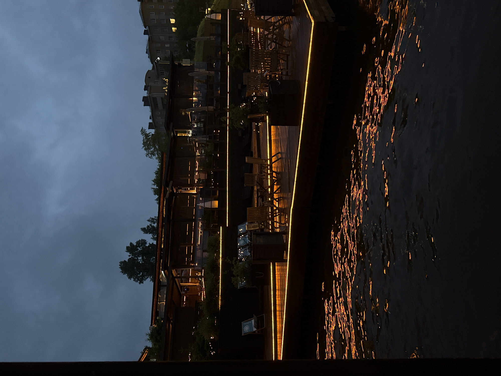 Evening leisure complex documented in Votkinsk during rainy weather