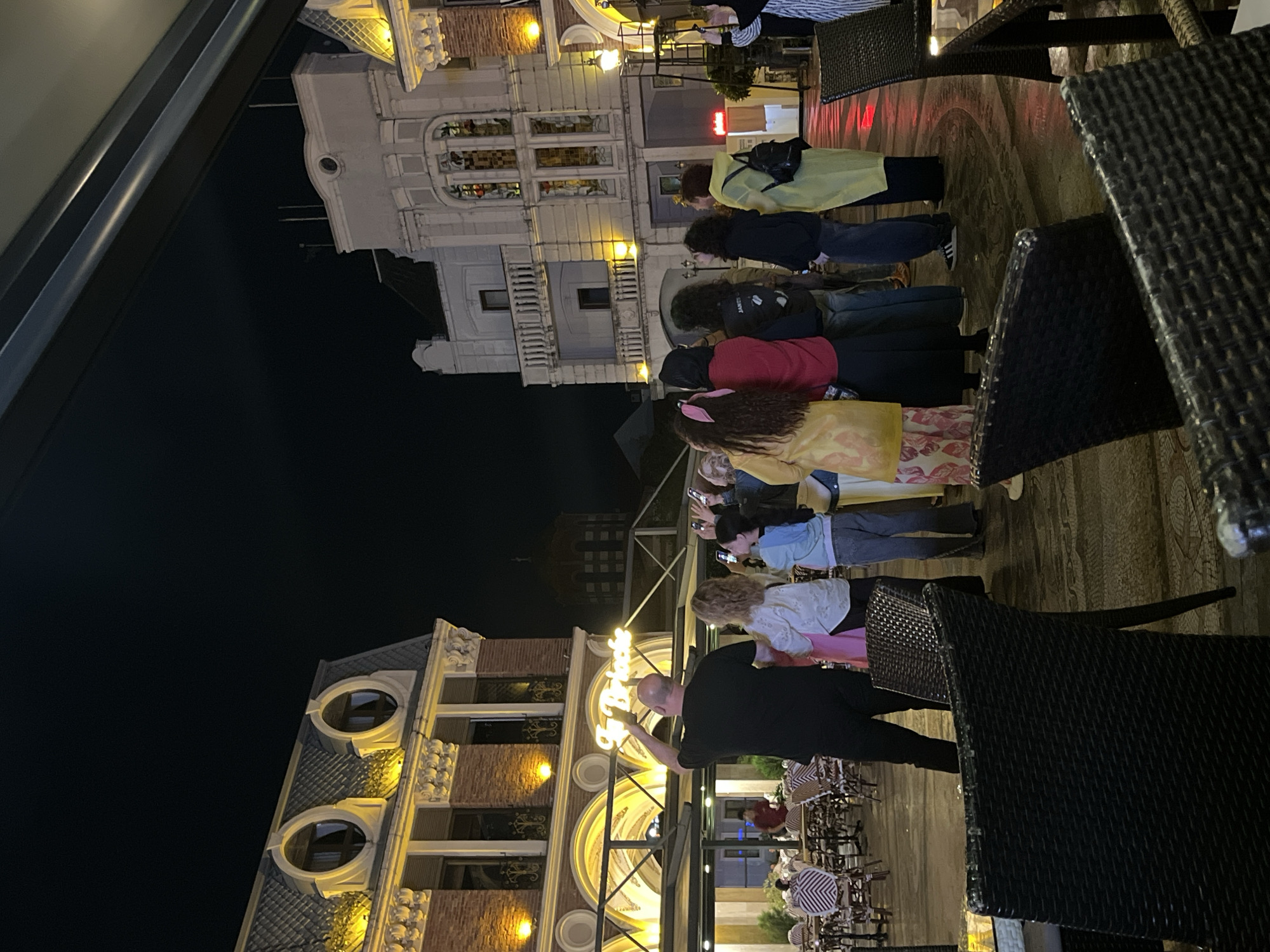 Evening at an outdoor café in Batumi, Georgia