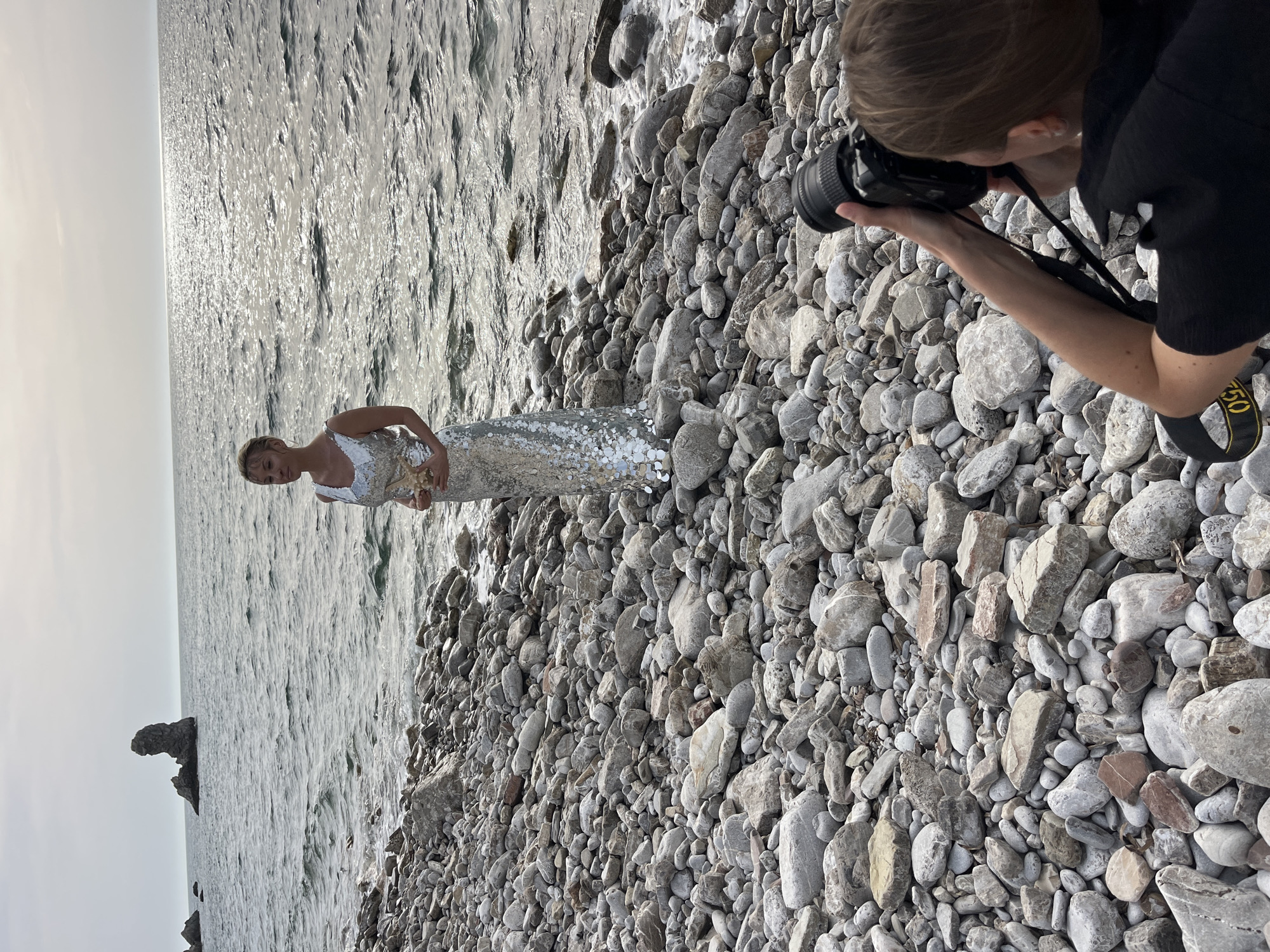 Photography session underway on Buljarica beach, Montenegro
