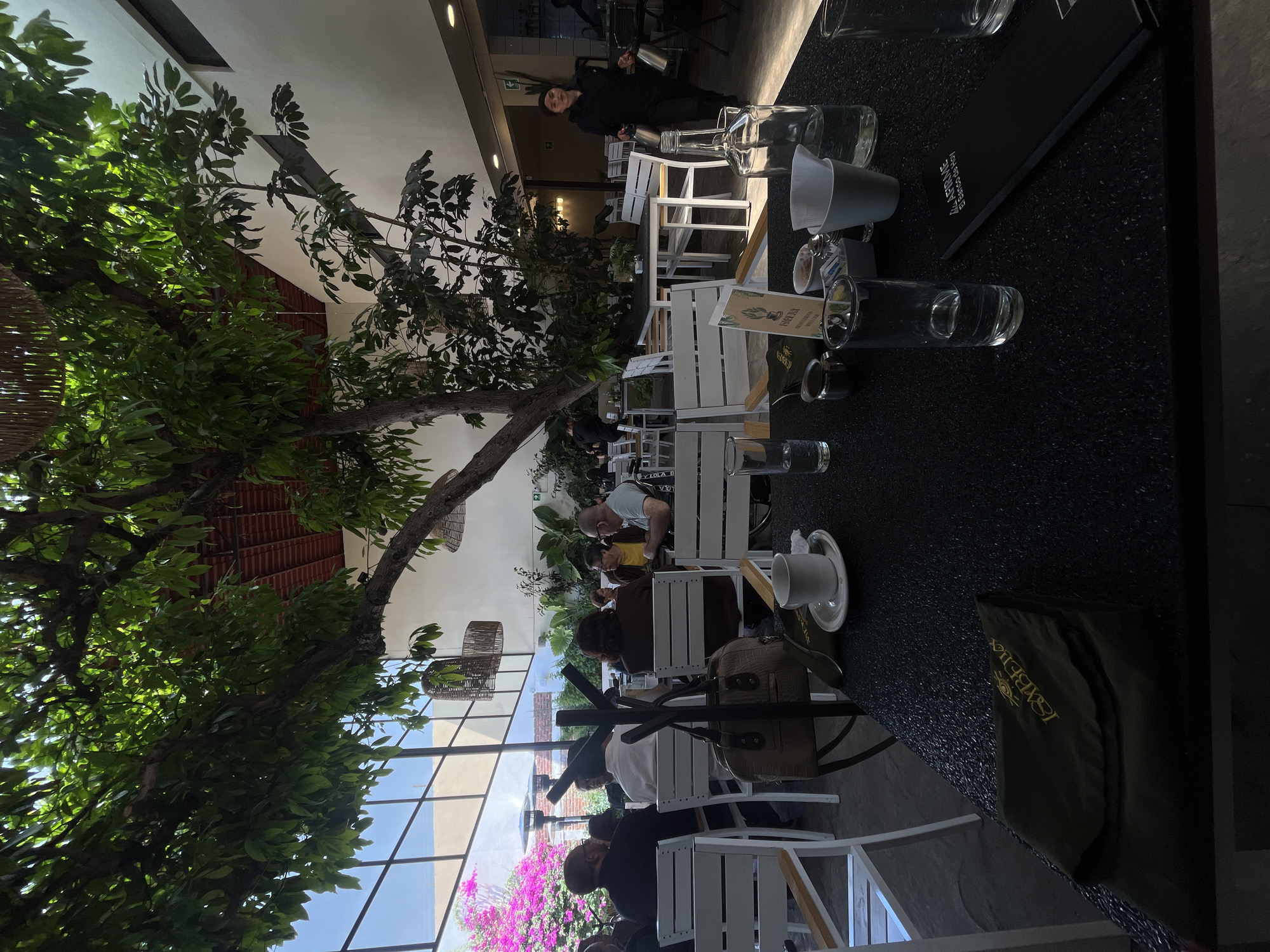 Restaurant dining area observed in Morelia, Mexico