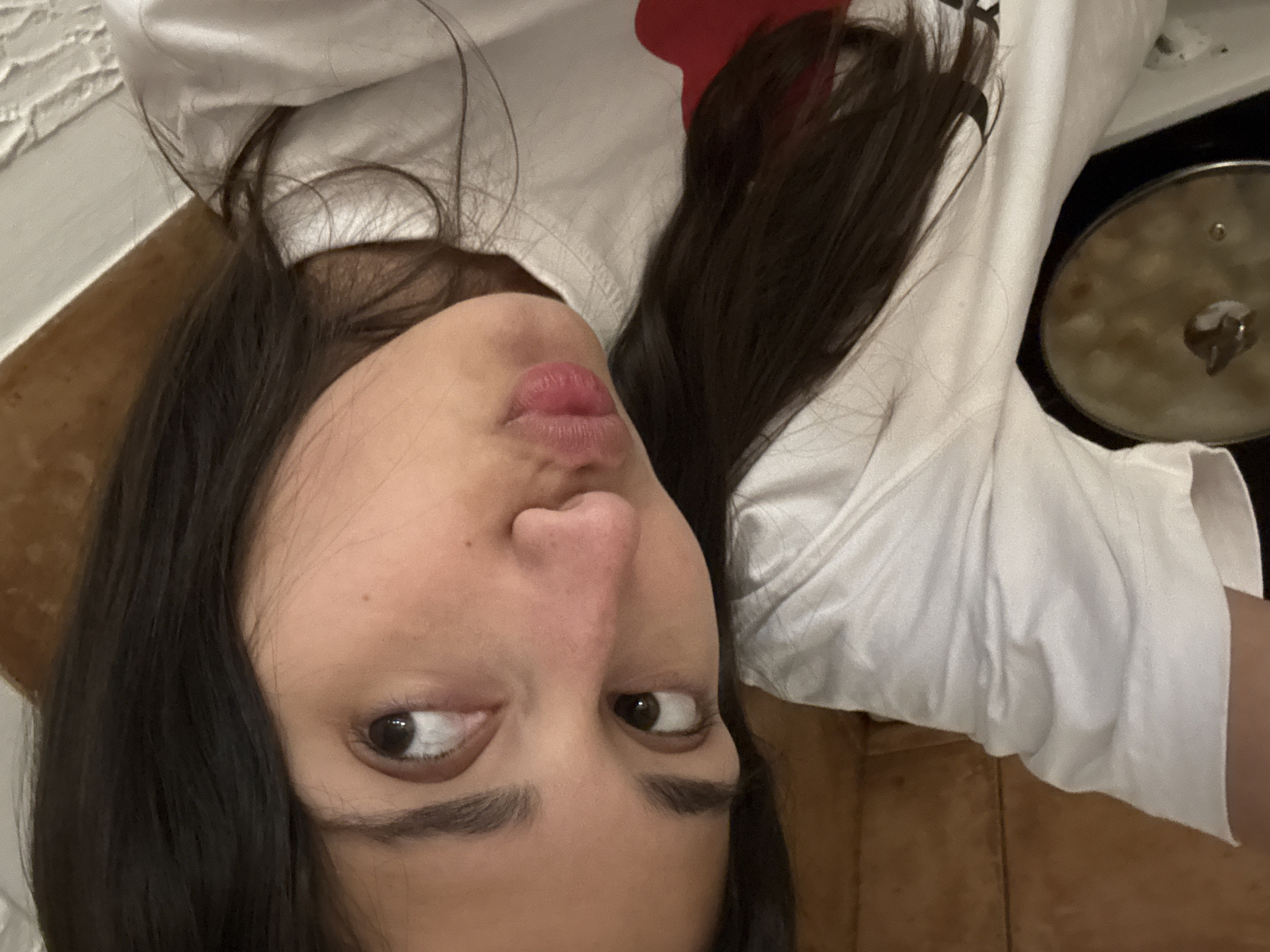 Woman photographed in casual domestic setting in Miljevci, Montenegro