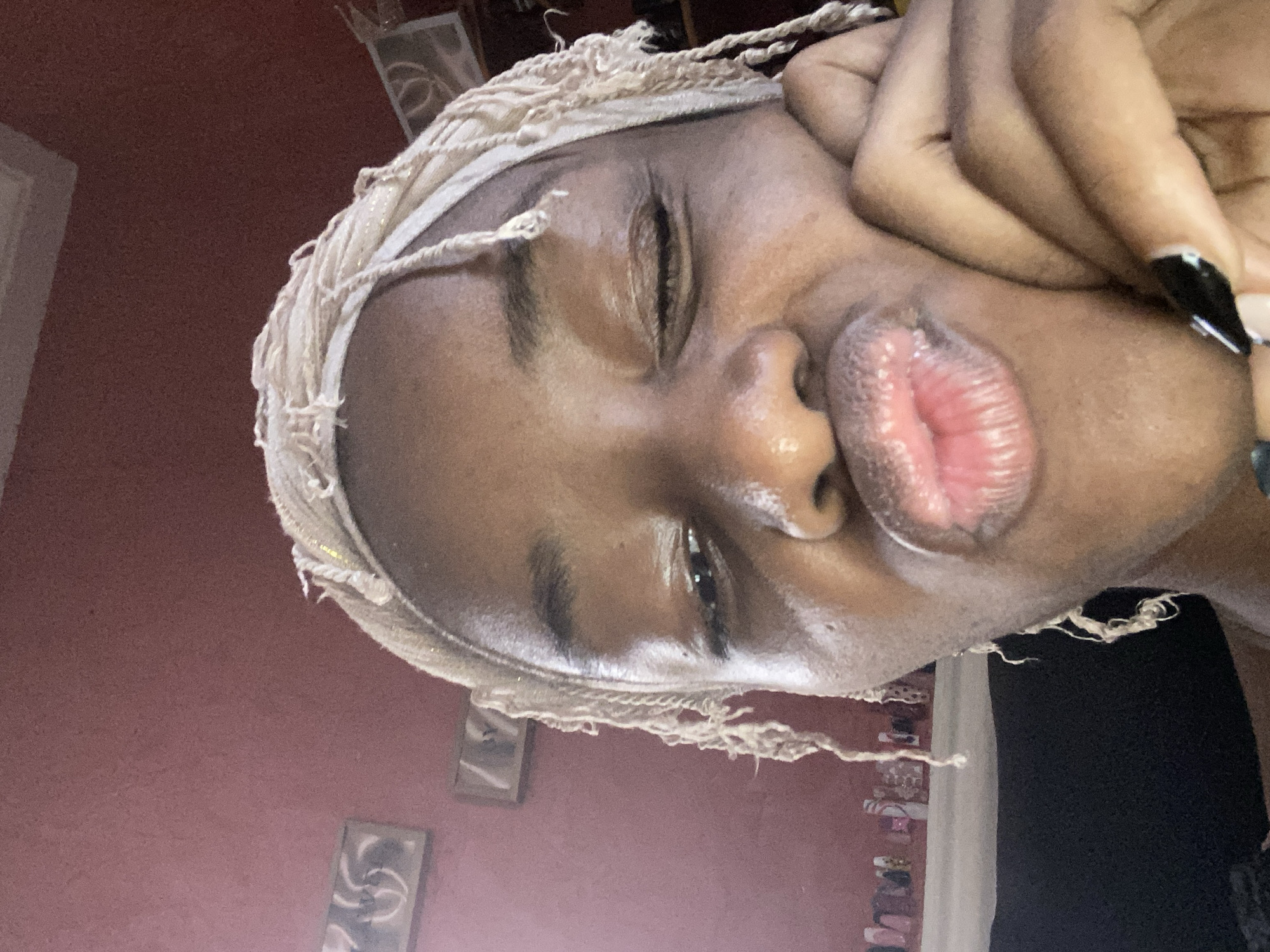 Indoor selfie series in Jos, Nigeria — poses and headscarf details