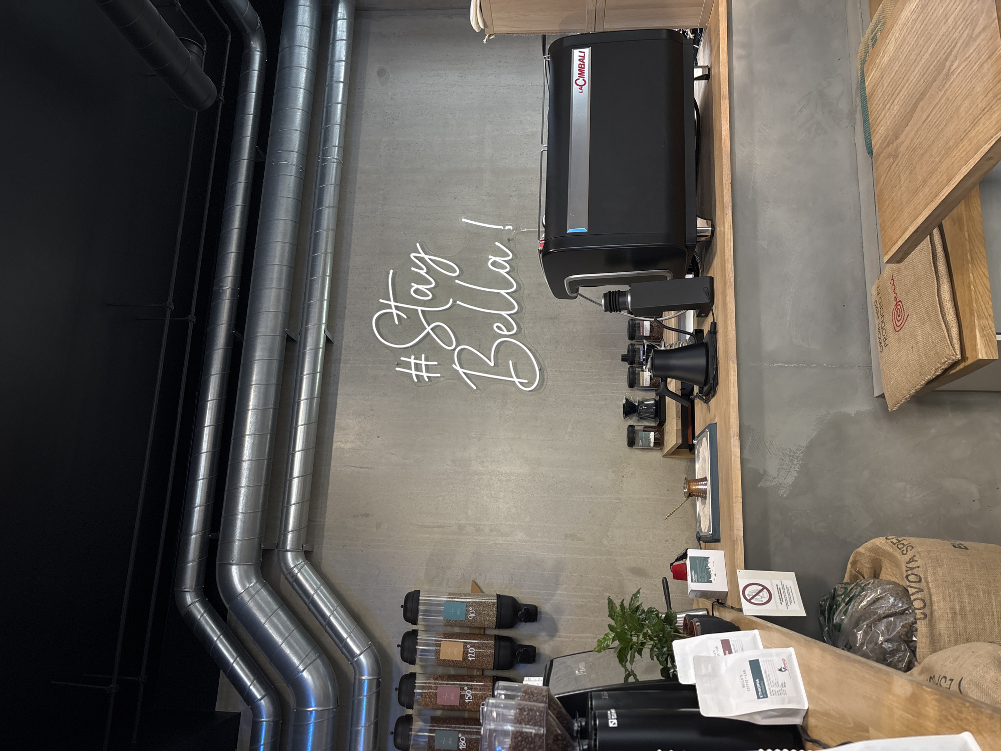 Morning coffee preparation documented at Copenhagen cafe