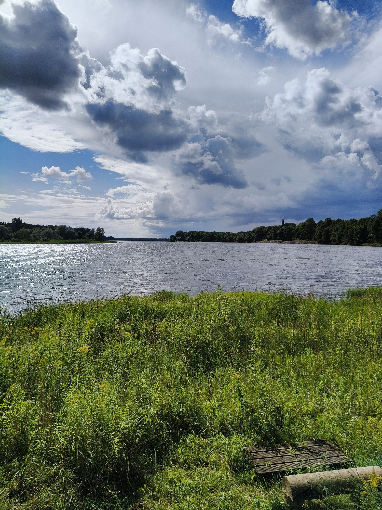 A quiet summer morning along Latvia's Daugava riverside