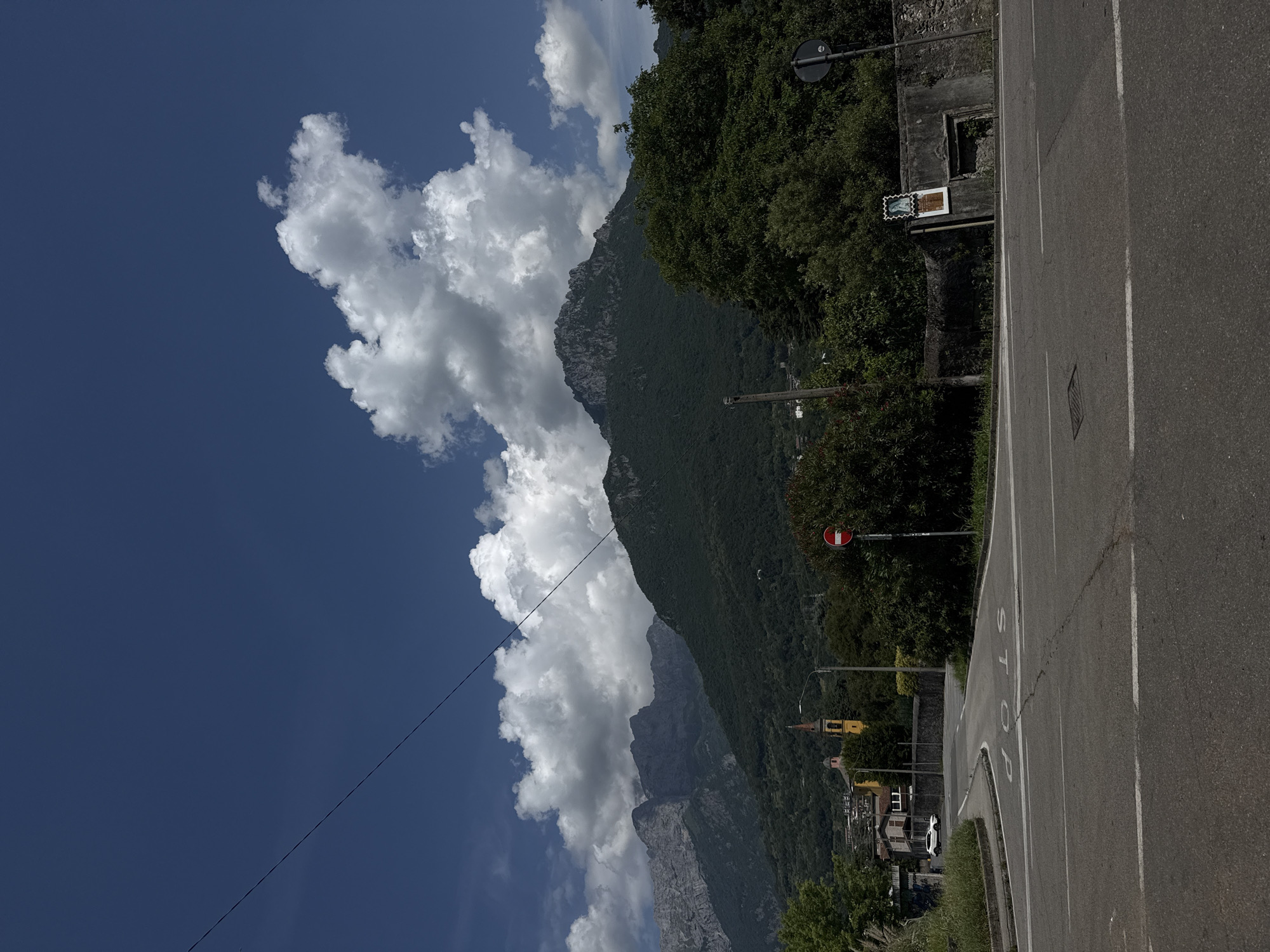 Moving through Lake Como's eastern shore by train