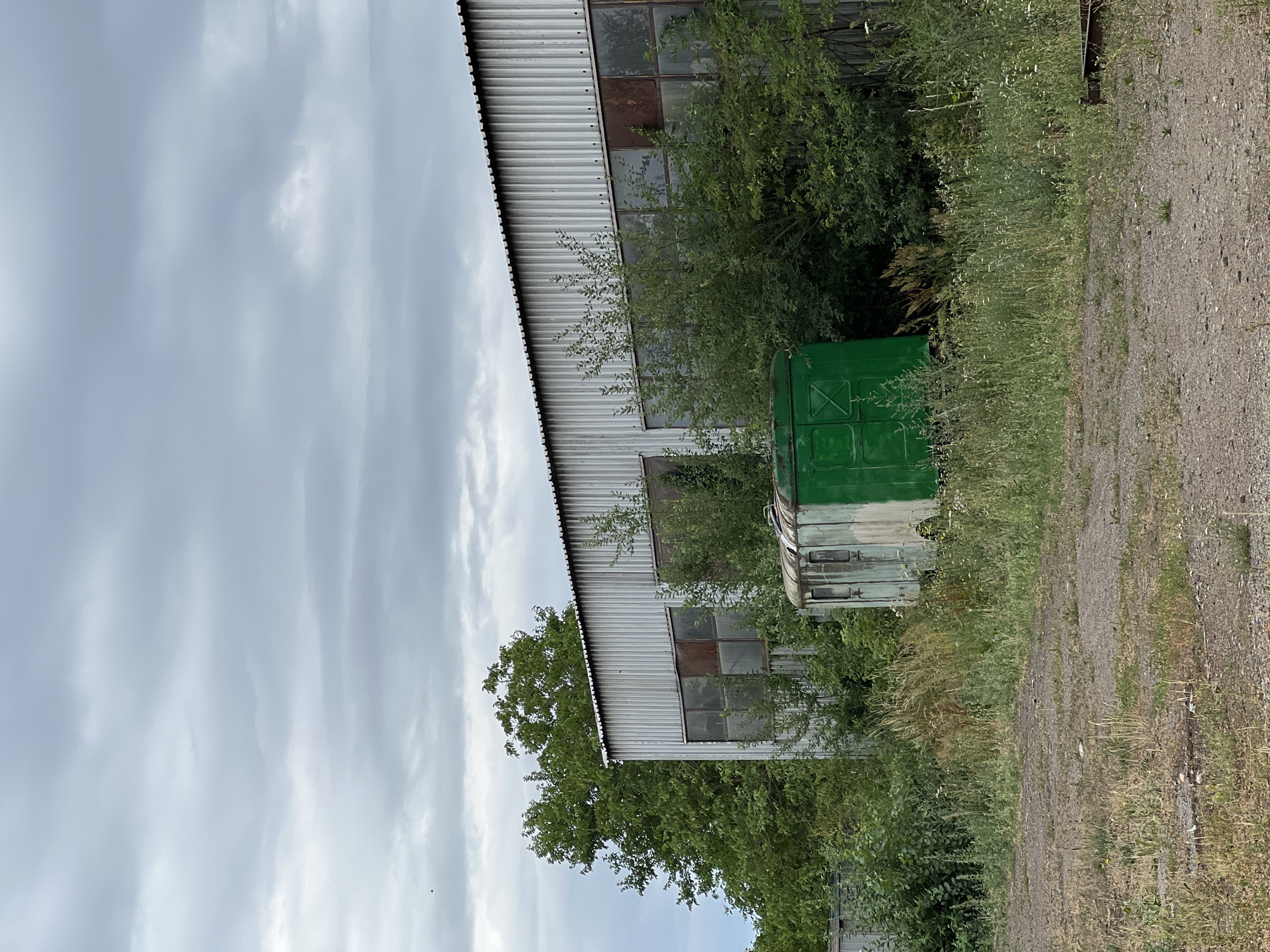 Inside and outside an industrial facility in Lanžhot, Czechia
