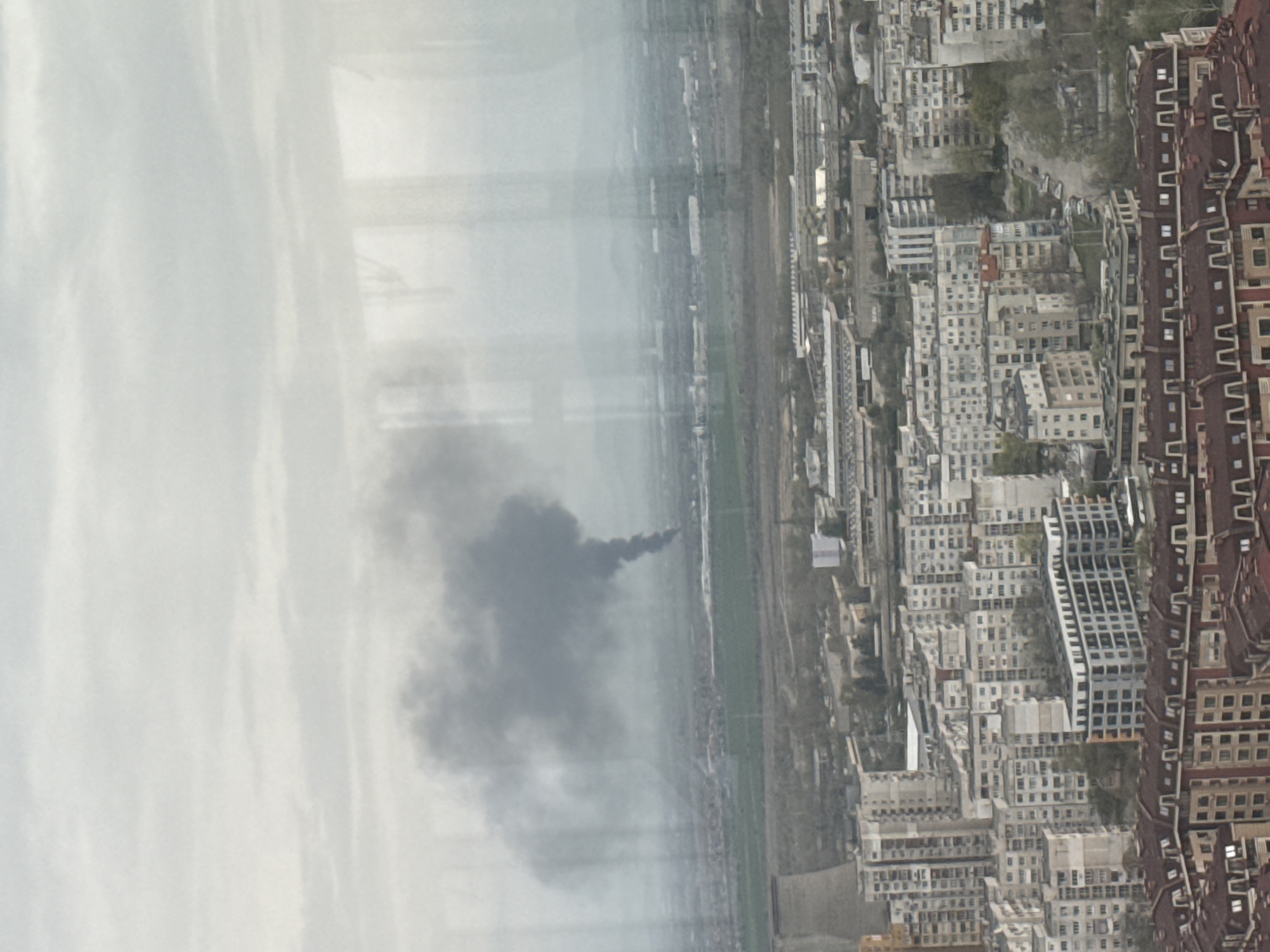 Dark smoke plume observed over Sofia urban area