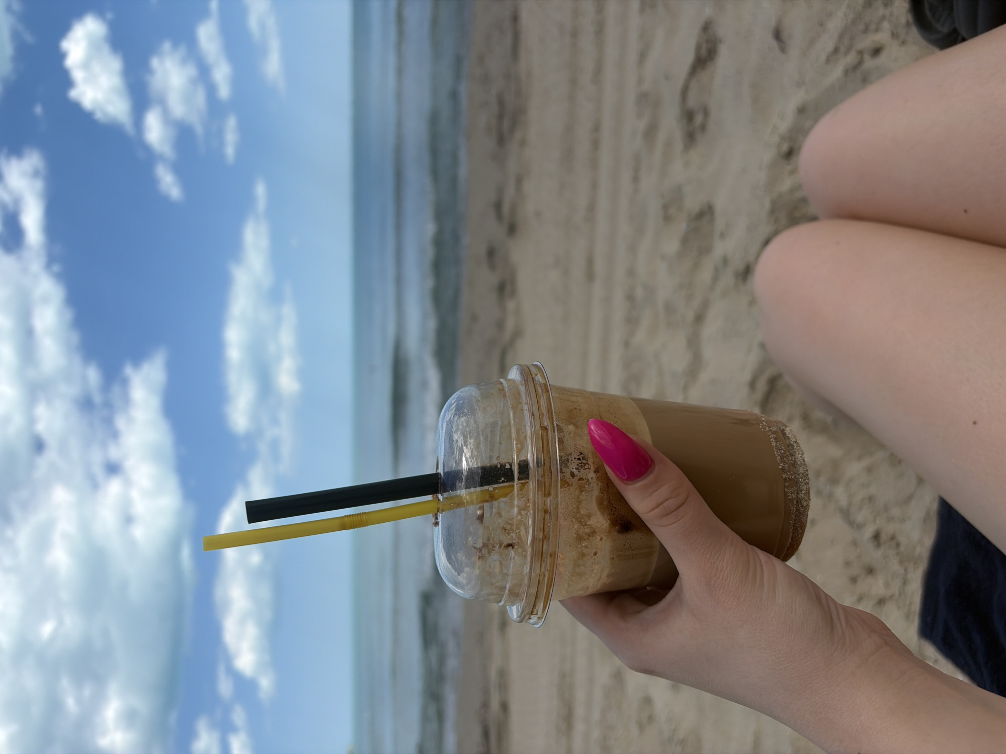 Beachgoer documents seaside moments in Ravda, Bulgaria