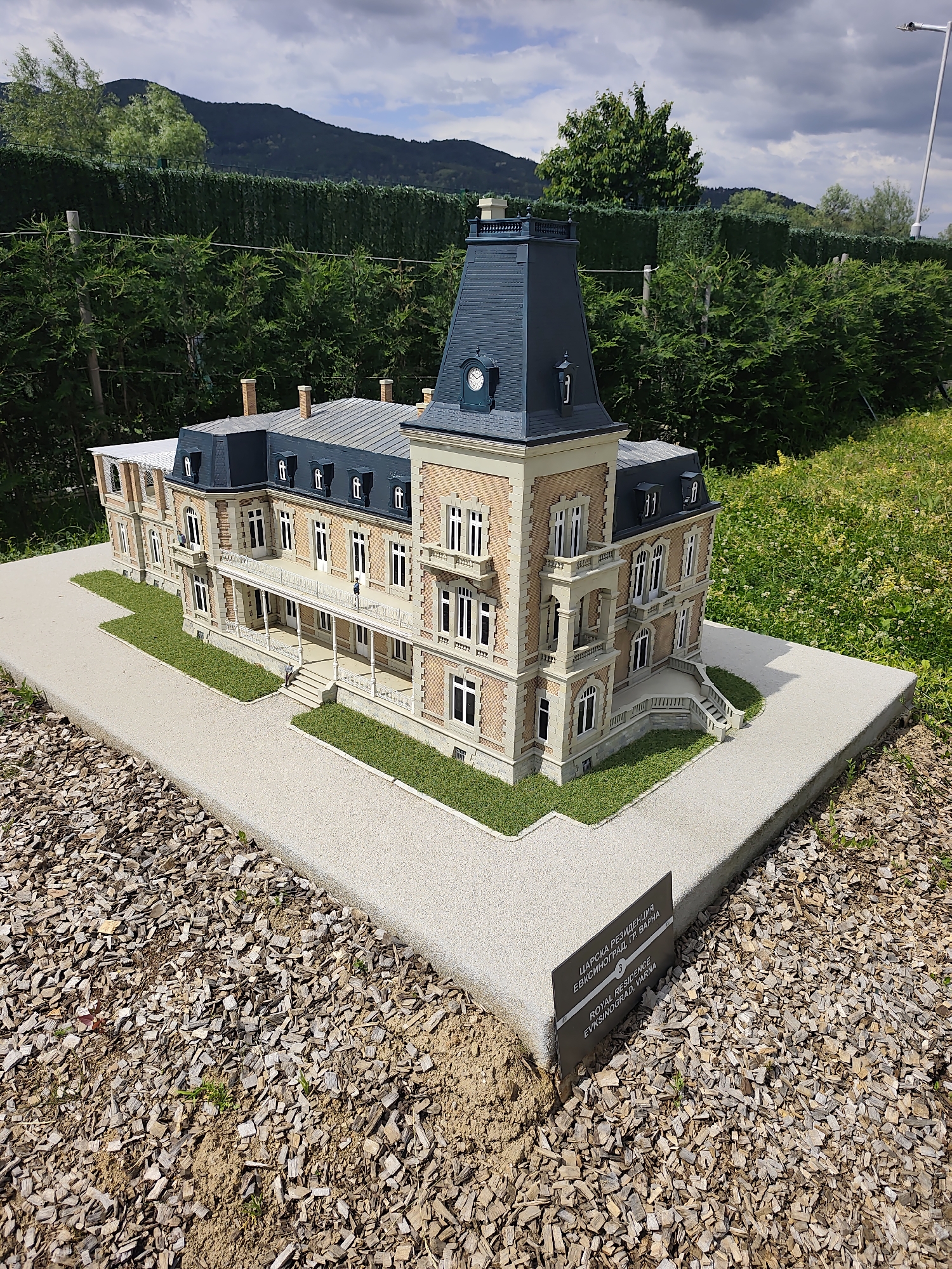 Miniature Bulgarian landmarks documented at theme park display