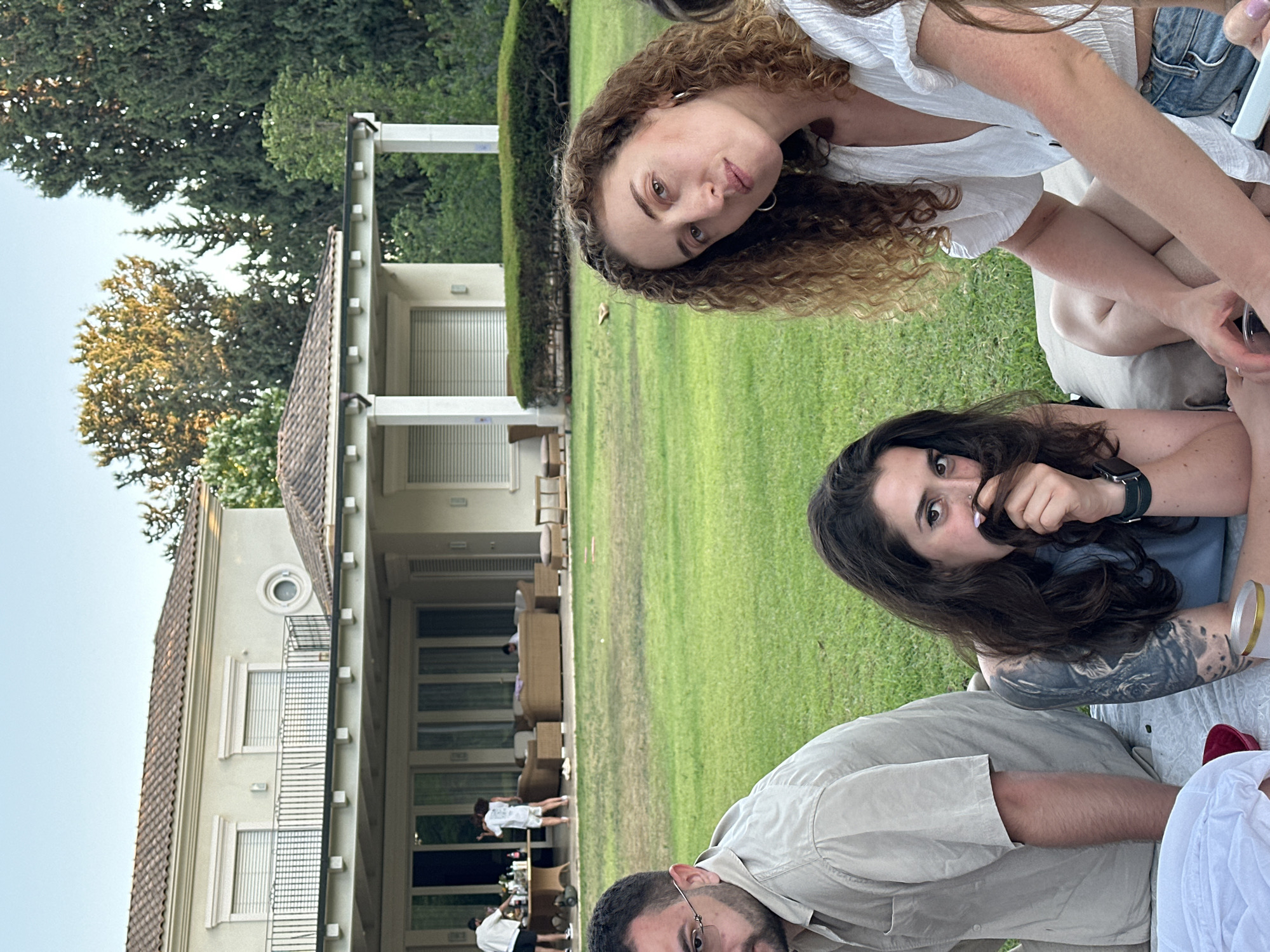 Outdoor birthday party at a Savyon villa, cake and sparklers