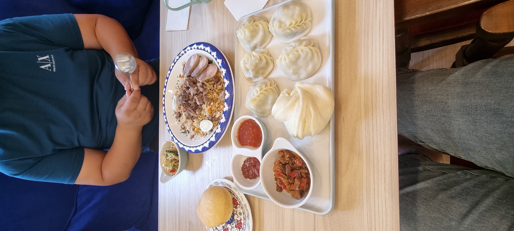 Lunch at Maminy Manty restaurant in Almaty