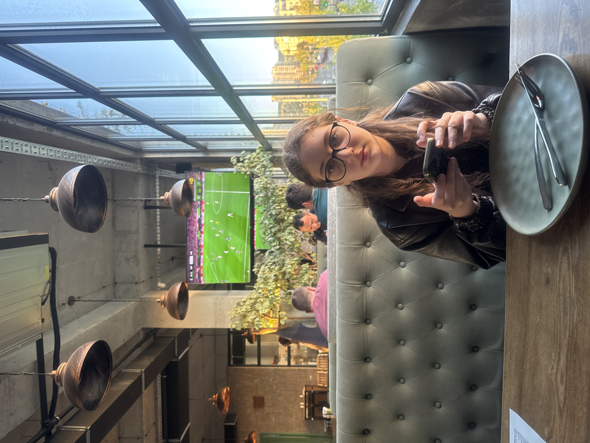 Modern industrial restaurant interior documented in Tbilisi