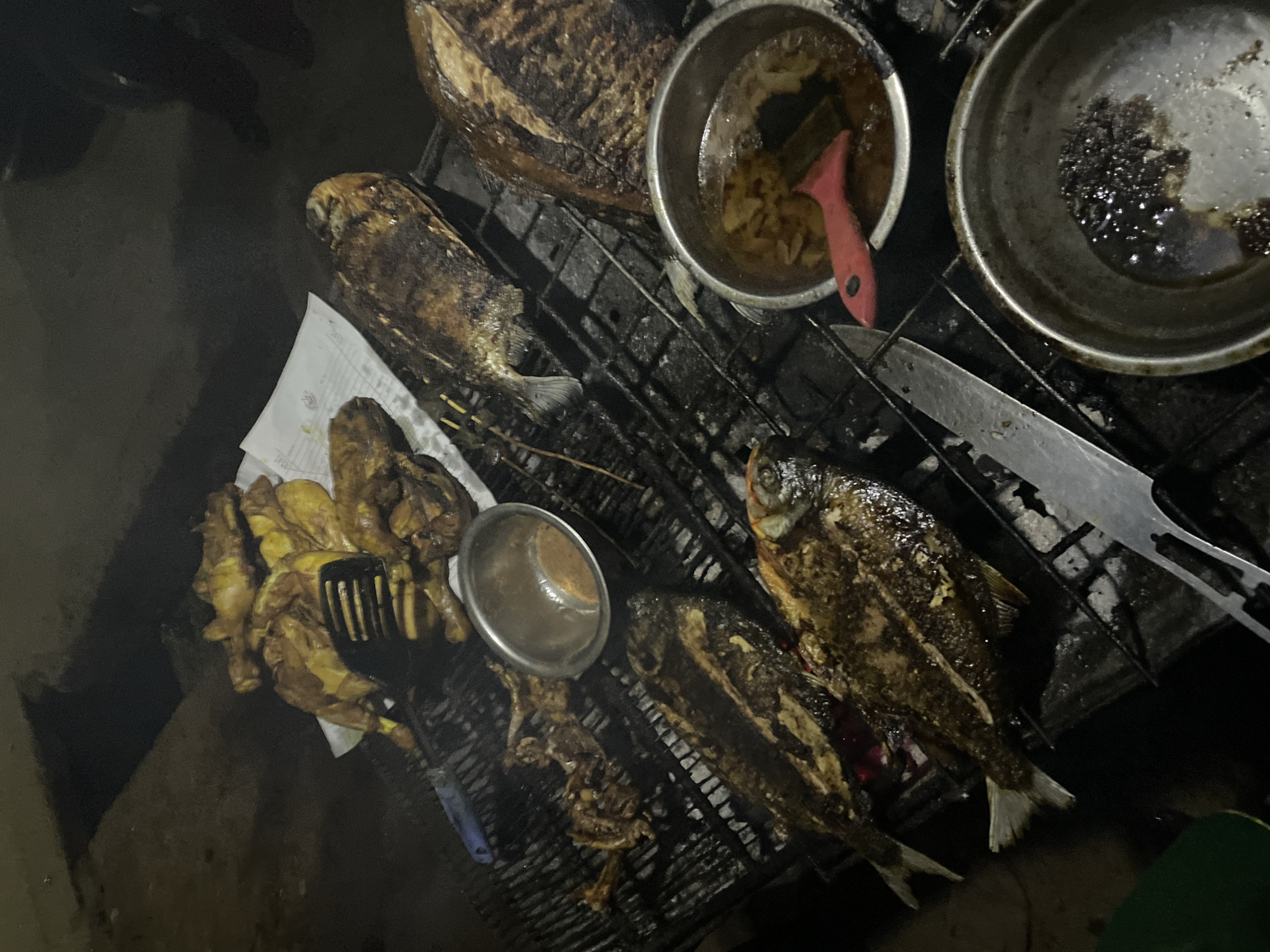 Evening outdoor grilling gathering documented in Jos, Nigeria
