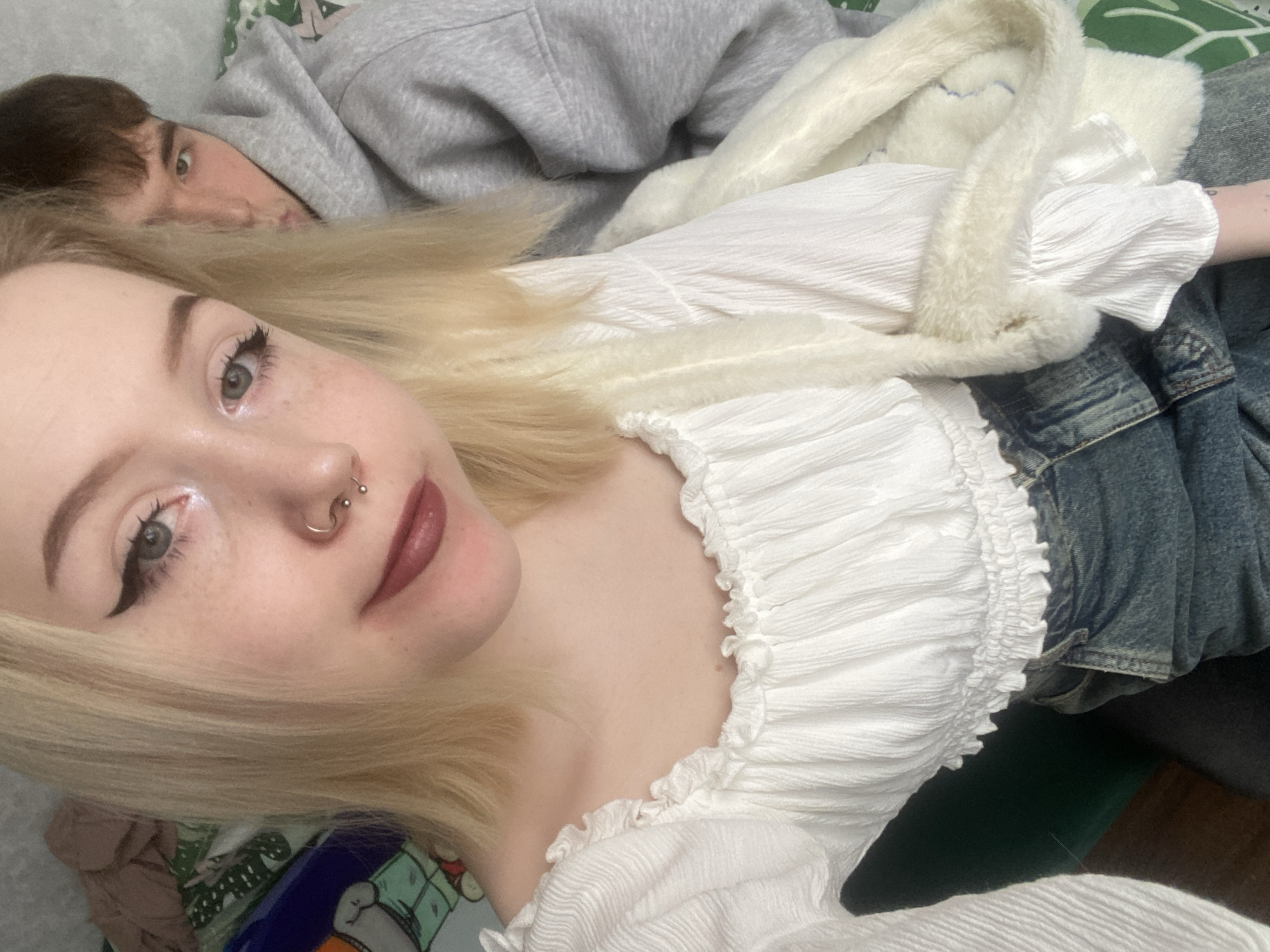 Casual indoor moments shared between friends and pet in Izhevsk