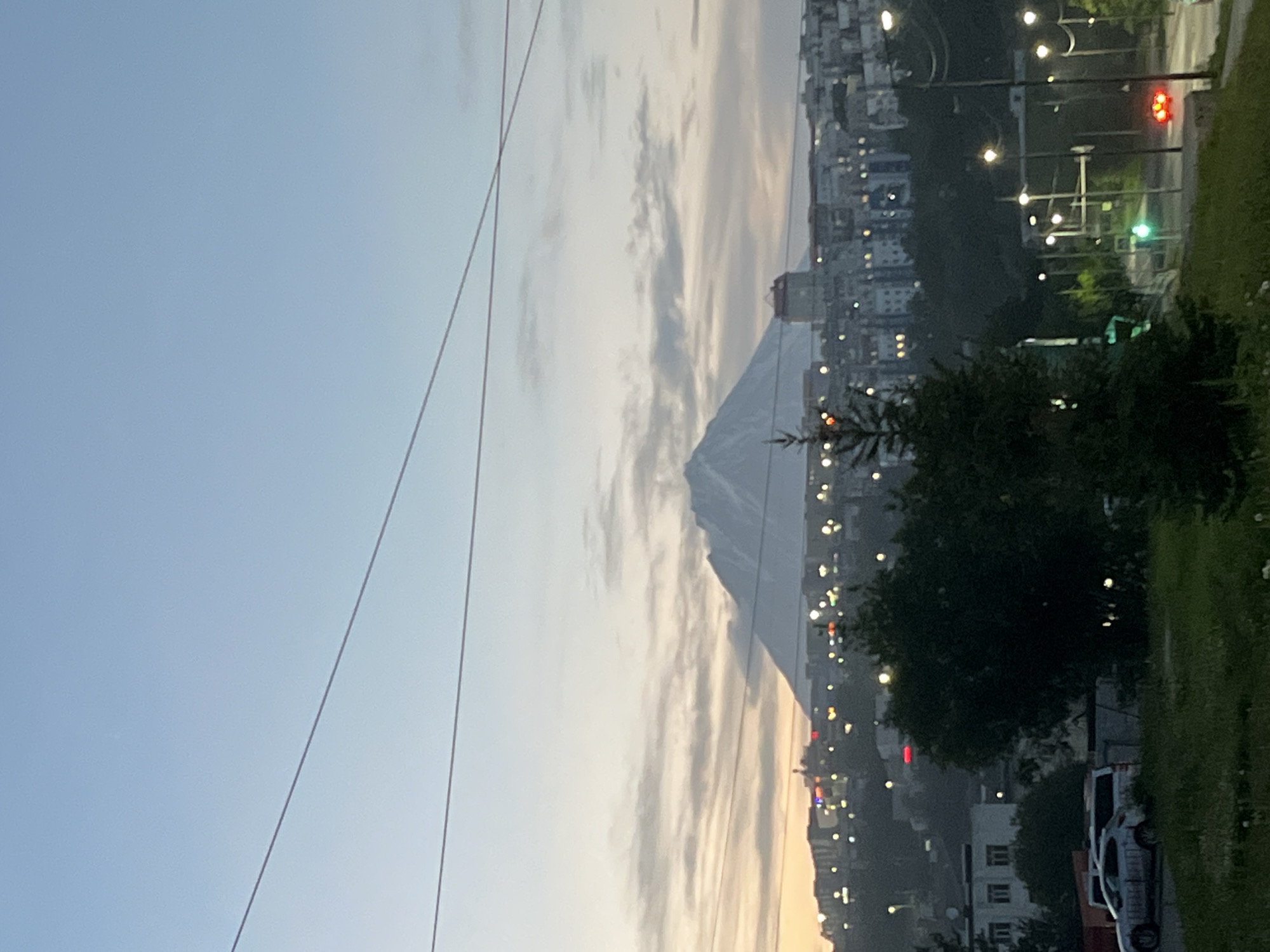 Overnight road work and dusk street scenes in Petropavlovsk-Kamchatsky