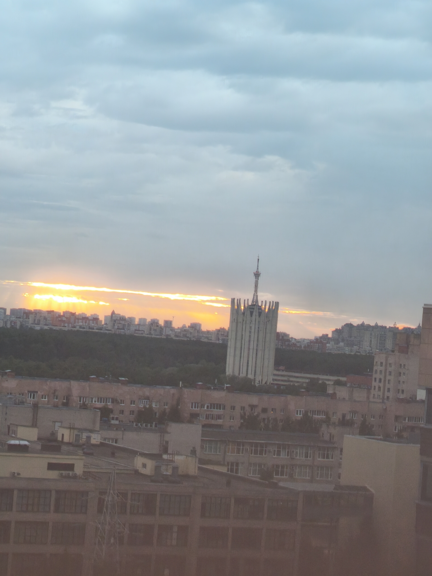Evening documentation of Pulkovo Airport and Saint Petersburg cityscape