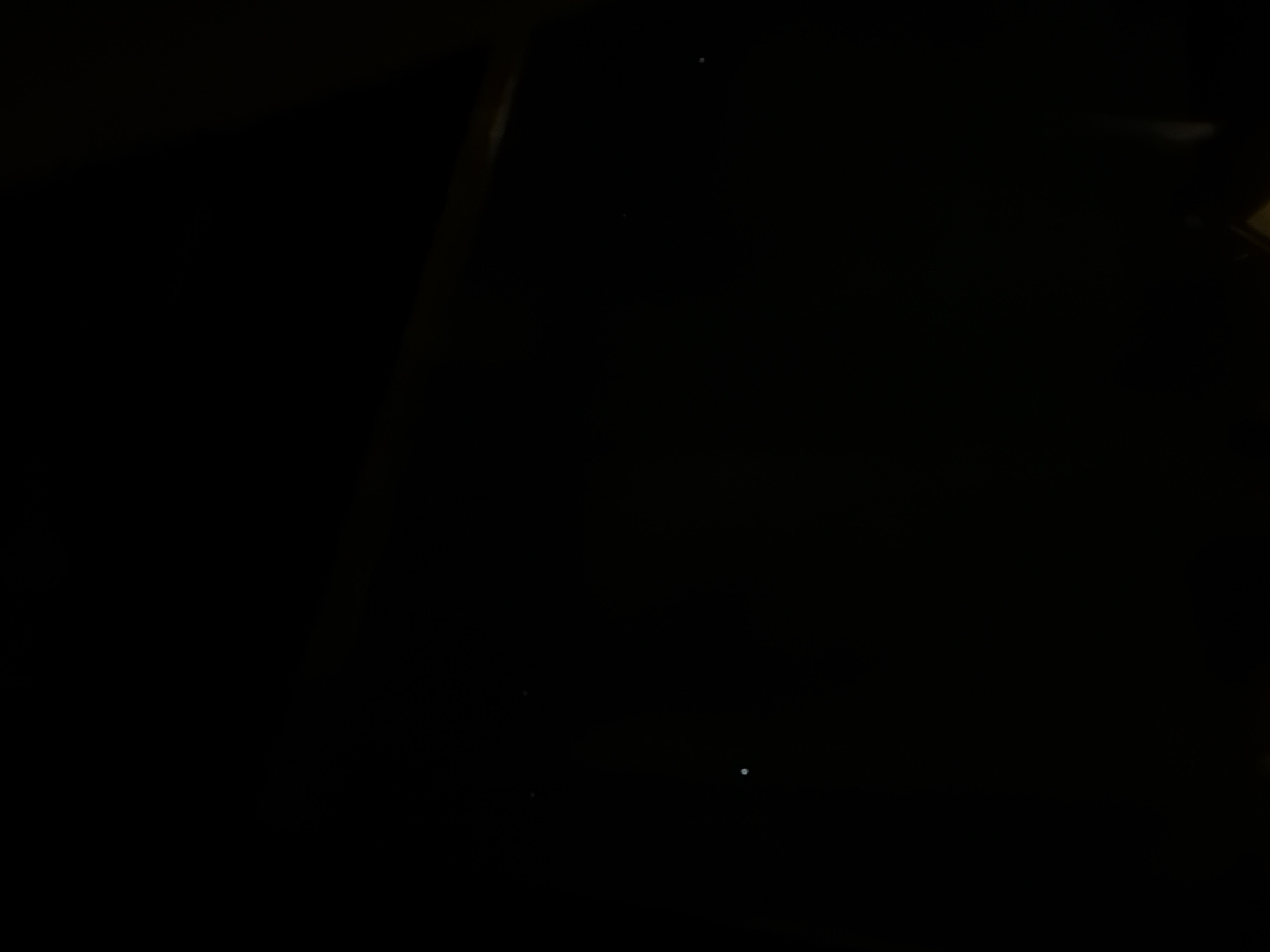 Dark conditions with faint lights observed in Reigate area