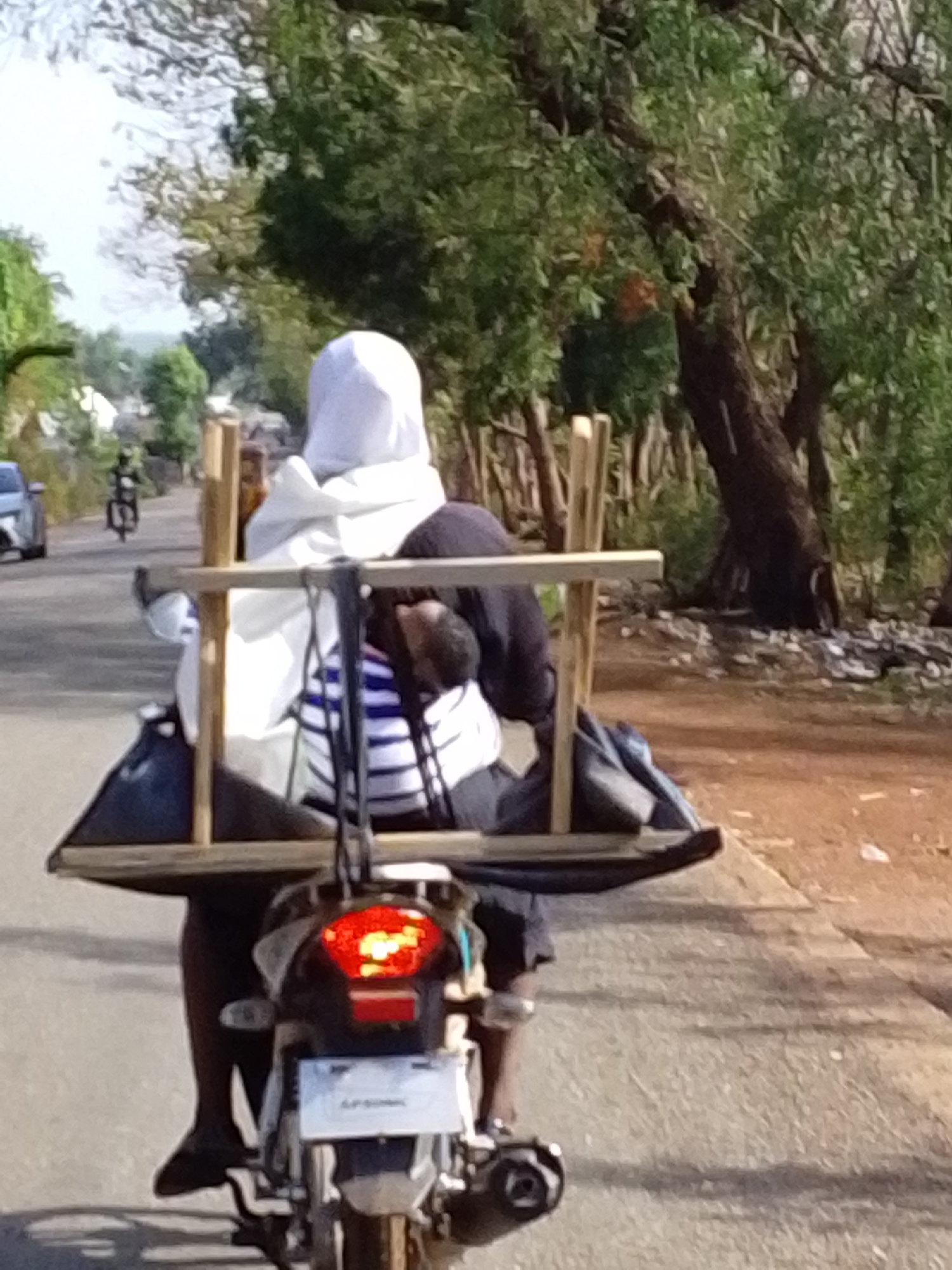 Motorcycle cargo transport observed in Tamale, Ghana